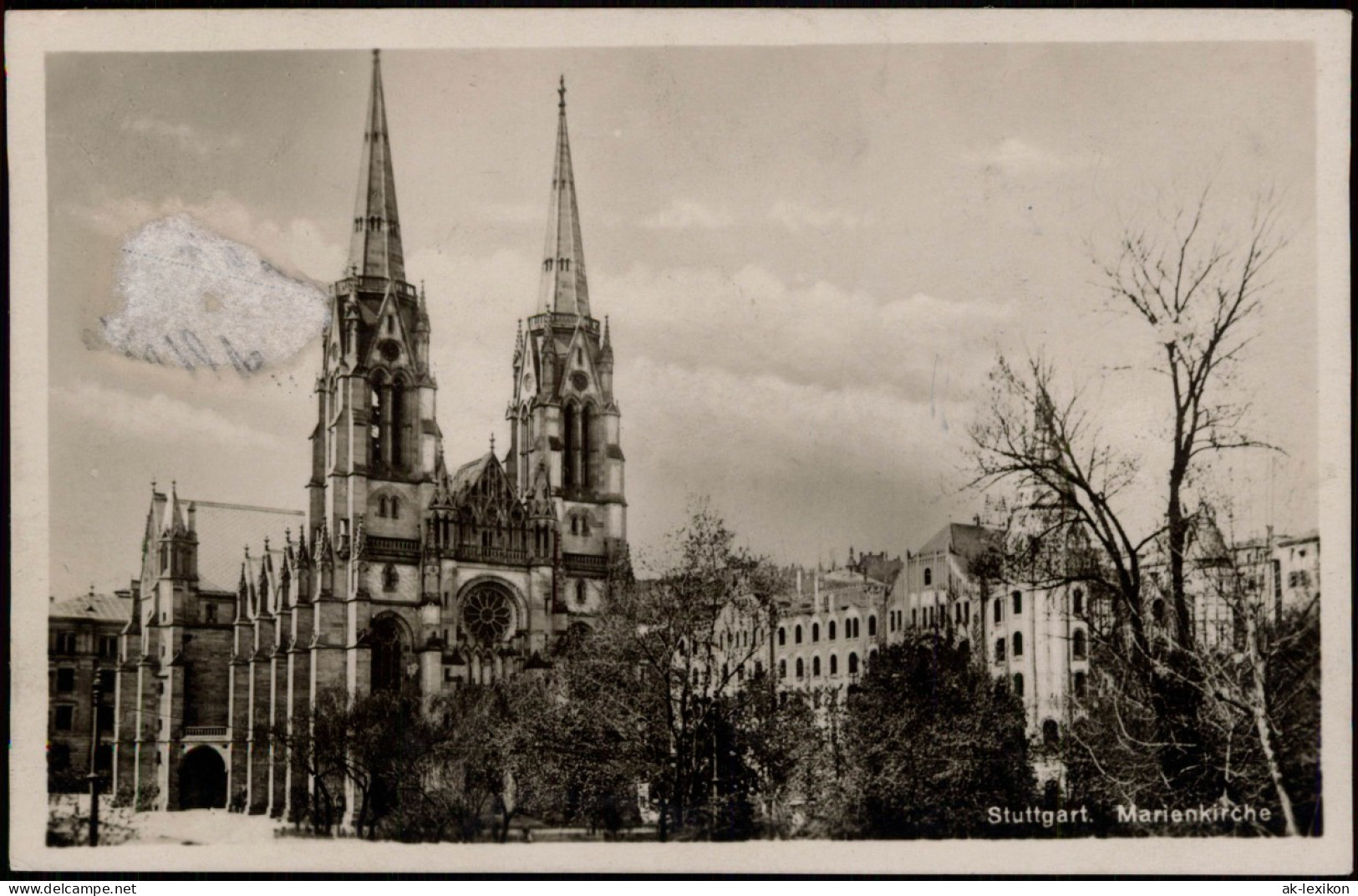 Ansichtskarte Stuttgart Partie An Der Marienkirche 1928 - Stuttgart