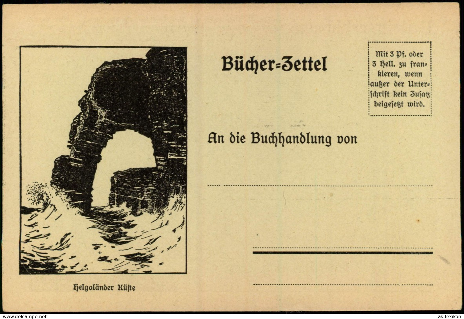 Helgoland (Insel) Werbekarte Kosmos Gesellschaft Naturfreund Stuttgart 1917 - Otros & Sin Clasificación