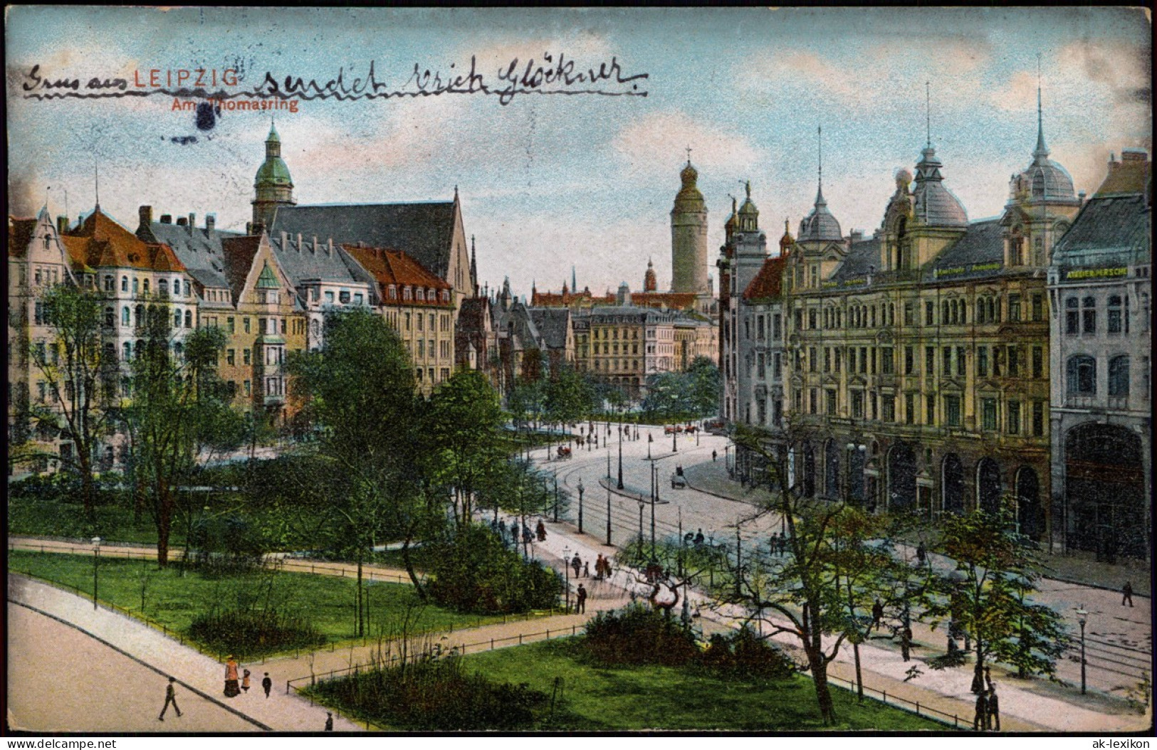 Ansichtskarte Zentrum-Nord-Leipzig Thomasring 1907 - Leipzig