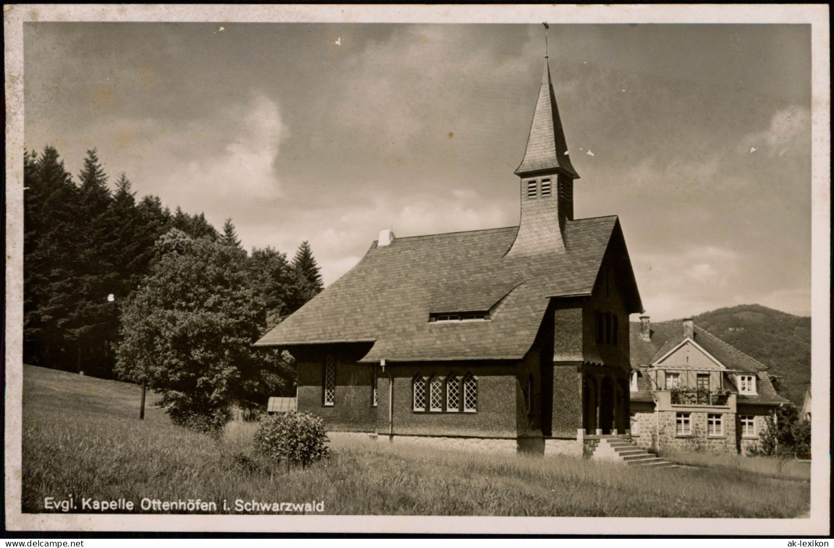 Ansichtskarte Ottenhöfen Im Schwarzwald Partie An Der Kapelle 1938 - Other & Unclassified