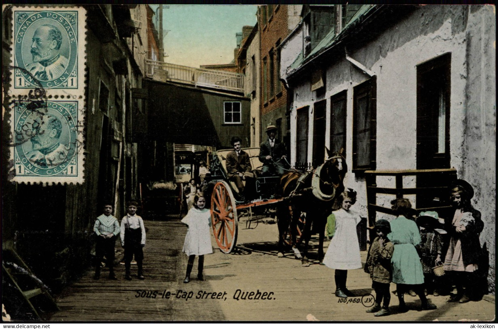 Postcard Québec Sous-le-Cap Street, Kutsche 1911 - Andere & Zonder Classificatie