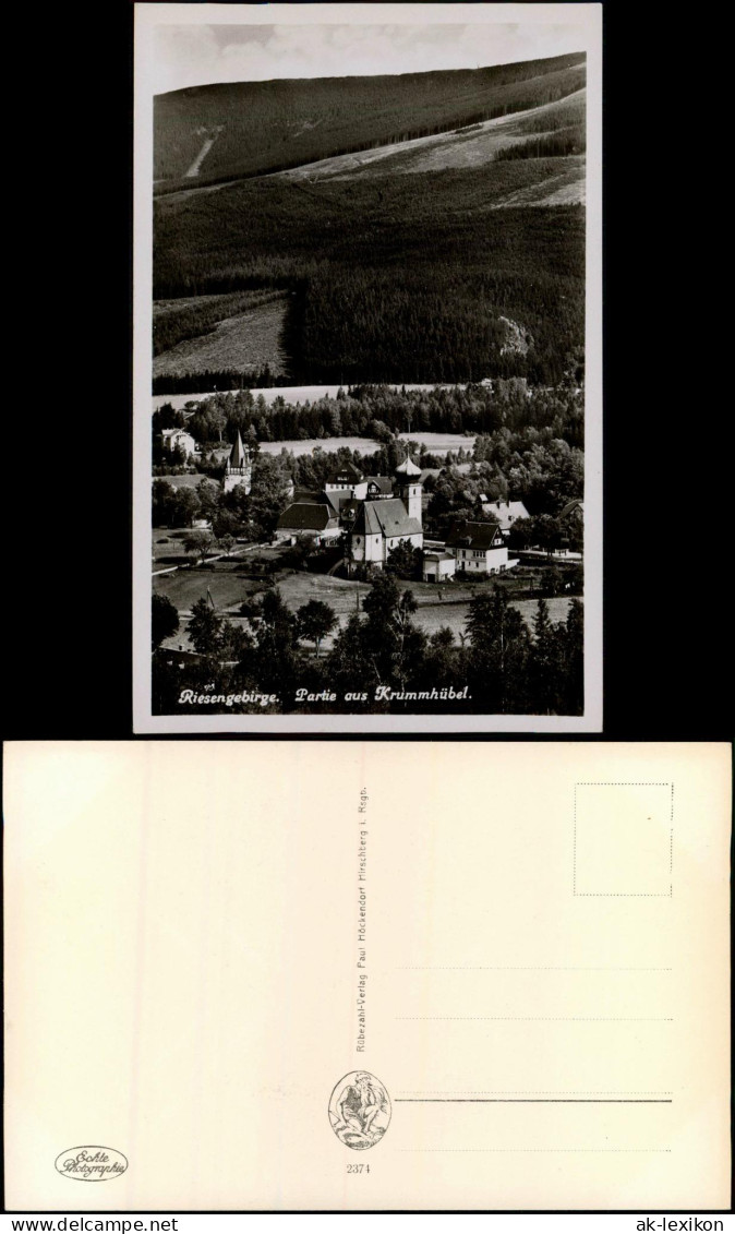 Postcard Krummhübel Karpacz Panorama - Foto AK 2 1930 - Schlesien