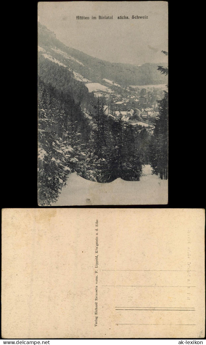 Bielatal-Rosenthal-Bielatal Blick Auf Stadt Und Fabriken Im Winter 1918 - Rosenthal-Bielatal