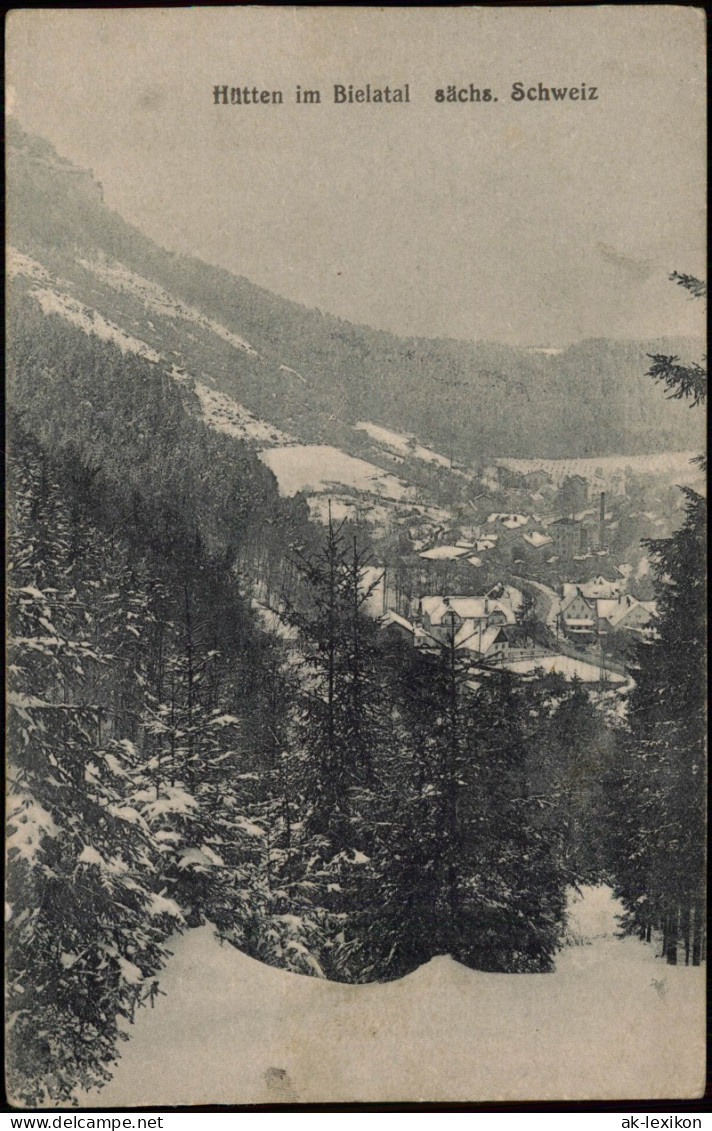 Bielatal-Rosenthal-Bielatal Blick Auf Stadt Und Fabriken Im Winter 1918 - Rosenthal-Bielatal