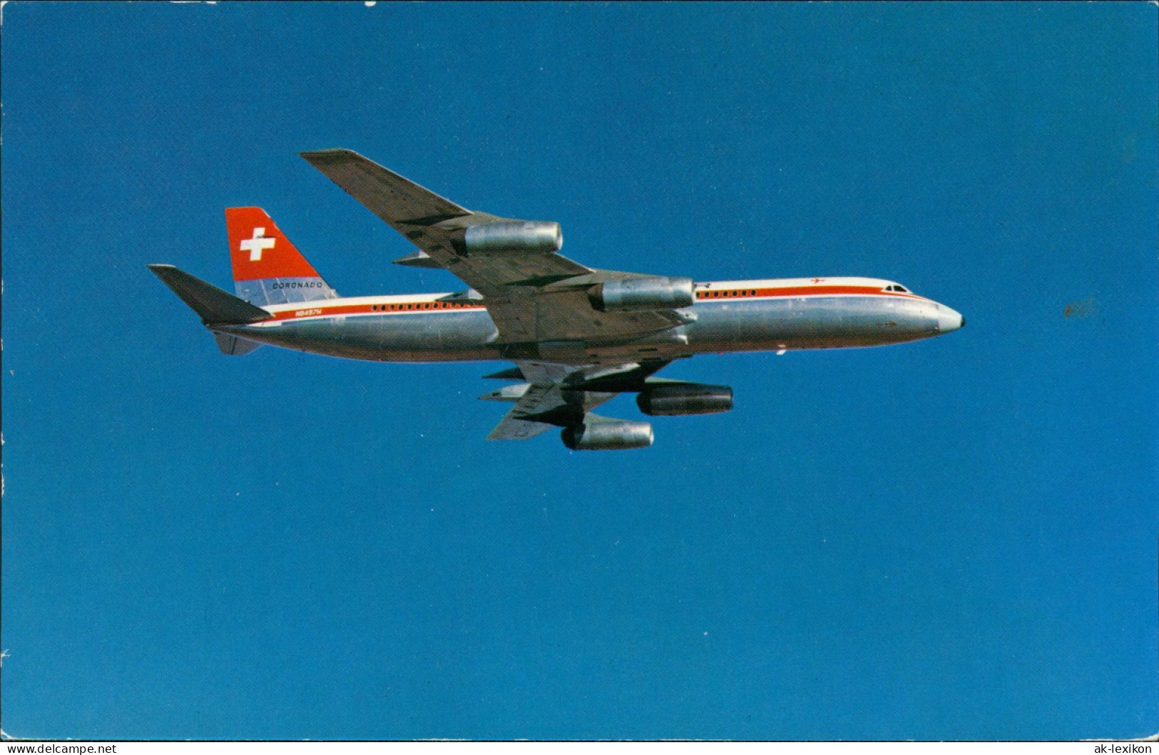 Ansichtskarte  SWISSAIR The Convair 990 Coronado Flugzeug Airplane Avion 1984 - 1946-....: Modern Era
