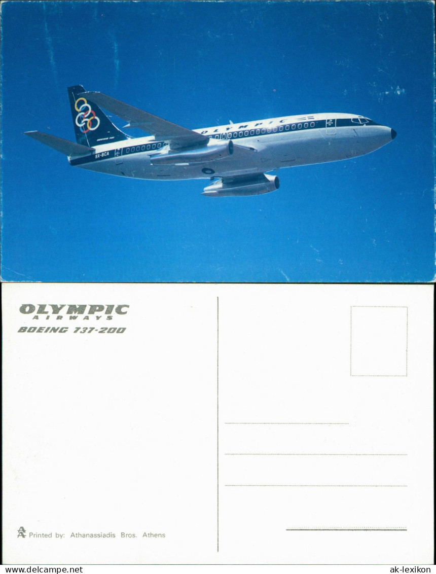 Ansichtskarte  BOEING 737-200 OLYMPIC AIRWAYS Flugzeug Airplane Avion 1973 - 1946-....: Modern Era