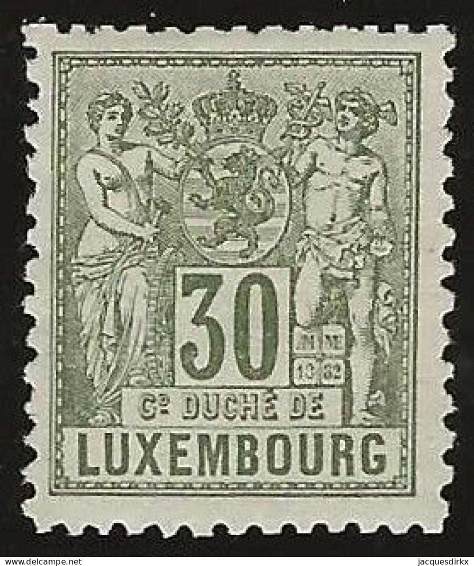 Luxembourg  .  Y&T .    55 (2 Scans)    .   * VLH .    Neuf Avec Gomme Et Une Trace Tres Légère D'une Charnière - 1882 Allegory