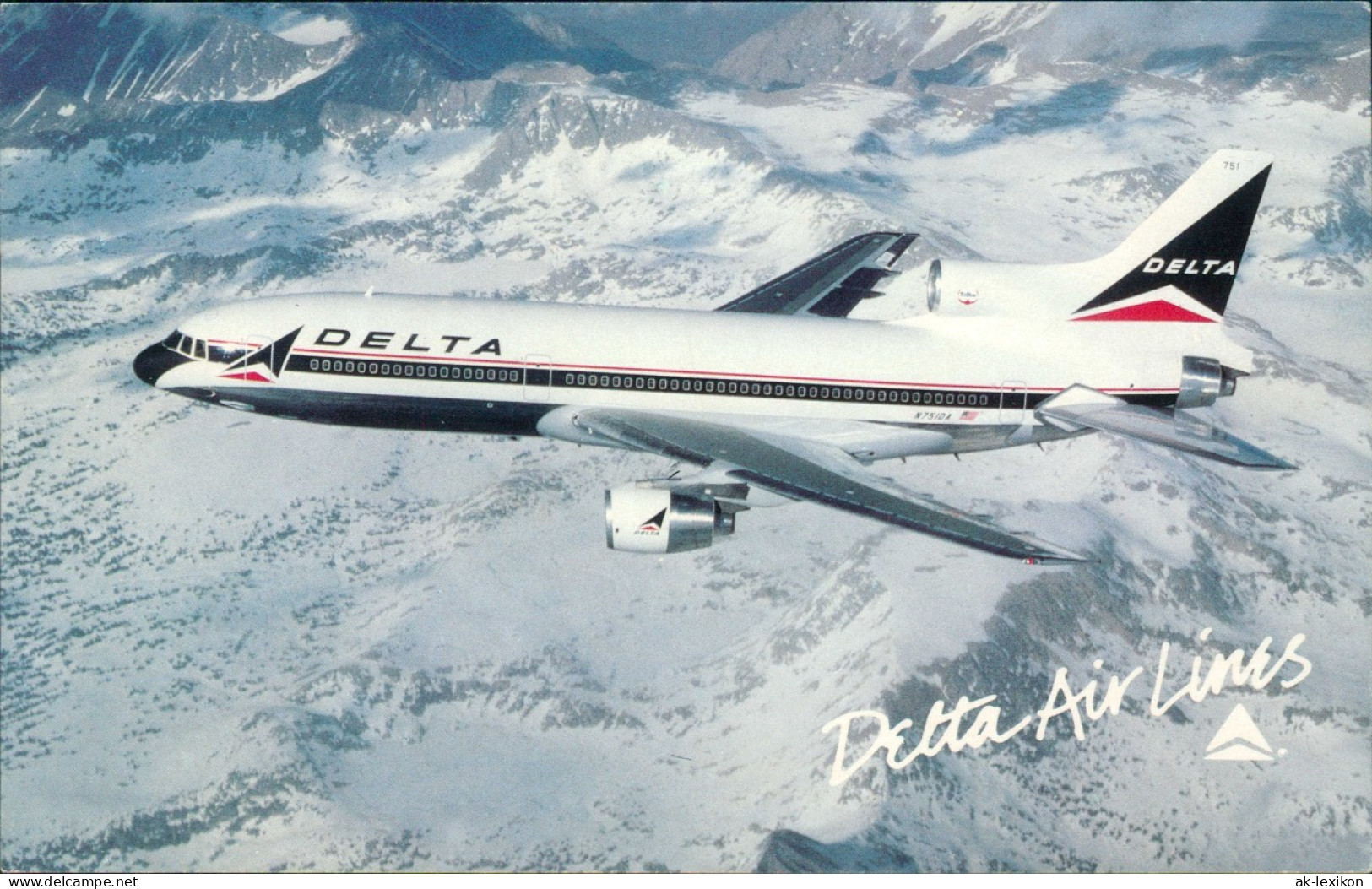 Ansichtskarte  Flugzeug Airplane Avion Delta L-1011-500 TriStar. 1972 - 1946-....: Moderne