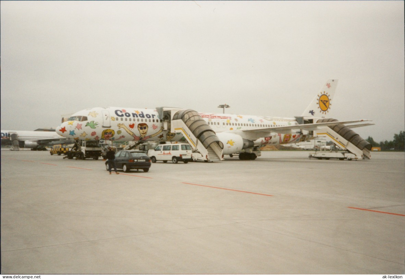 Klotzsche-Dresden Flughafen Flugzeug Condor Mit Sonderbemalung 1996 Privatfoto - Dresden