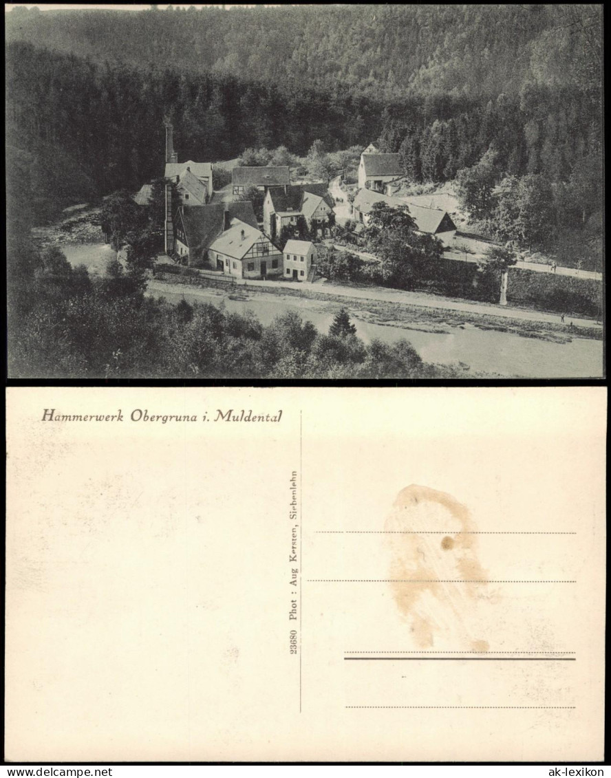 Ansichtskarte Obergruna-Großschirma Hammerwerk Obergruna I. Muldental 1919 - Autres & Non Classés