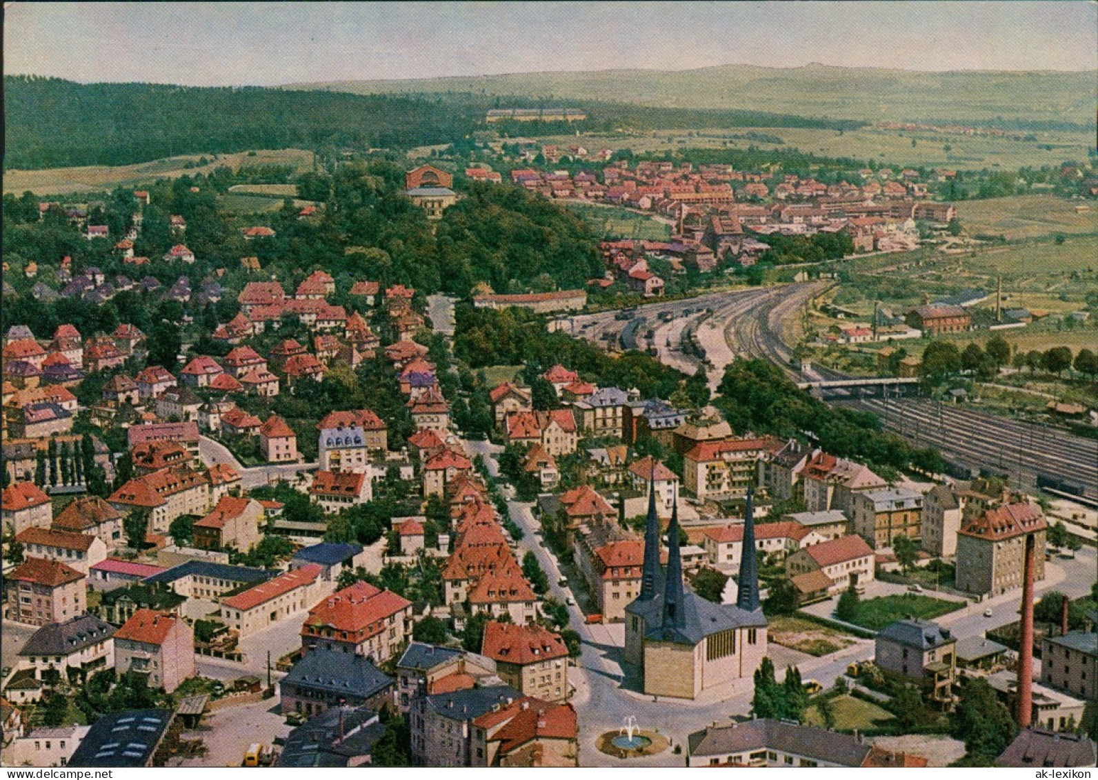 Ansichtskarte Bayreuth Luftbild Blick Zum Festspielhaus 1960 - Bayreuth