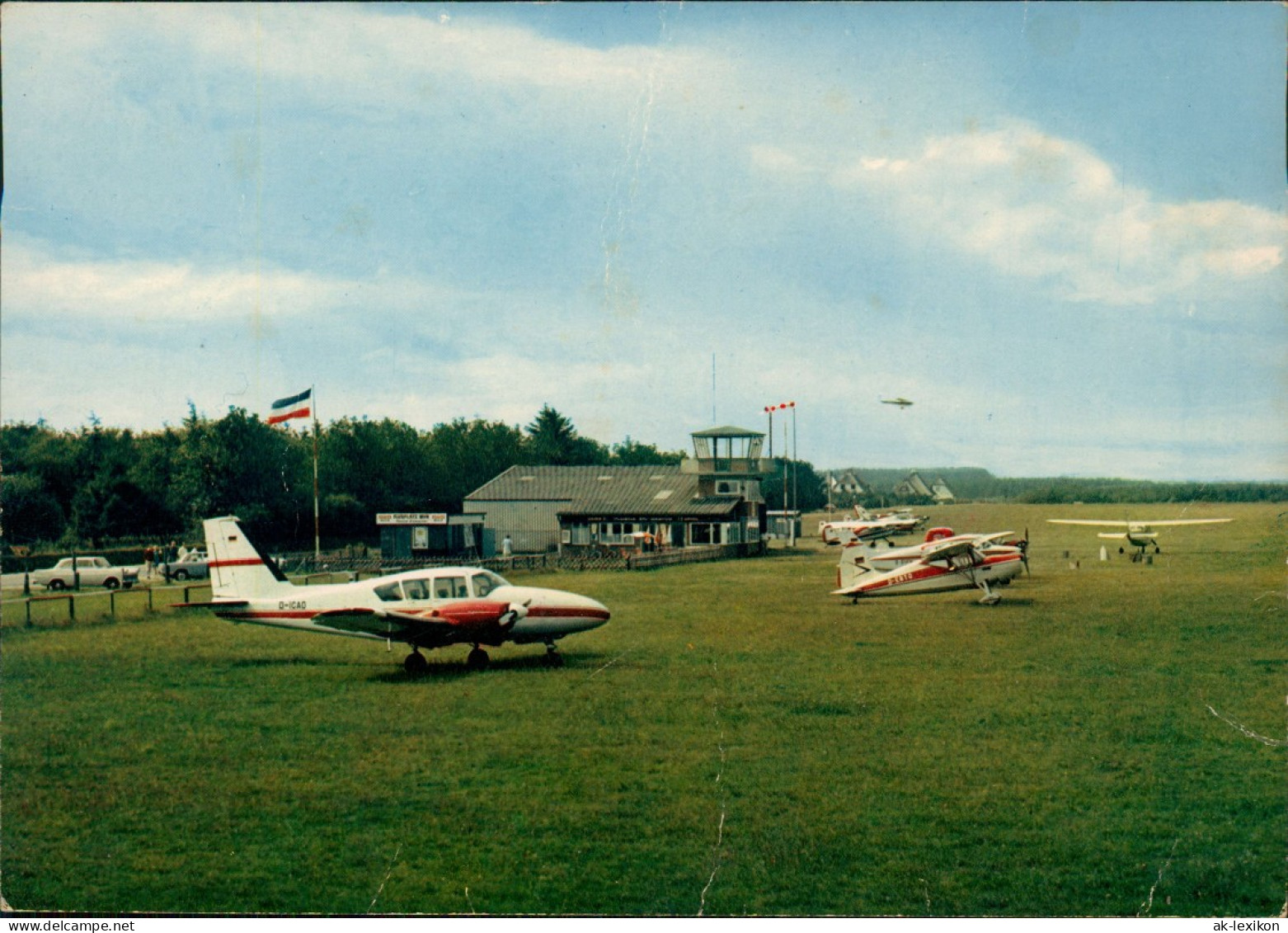 Ansichtskarte Wyk (Föhr) Flugplatz Kleiner Tower Kleine Flugzeuge 1960 - Sonstige & Ohne Zuordnung