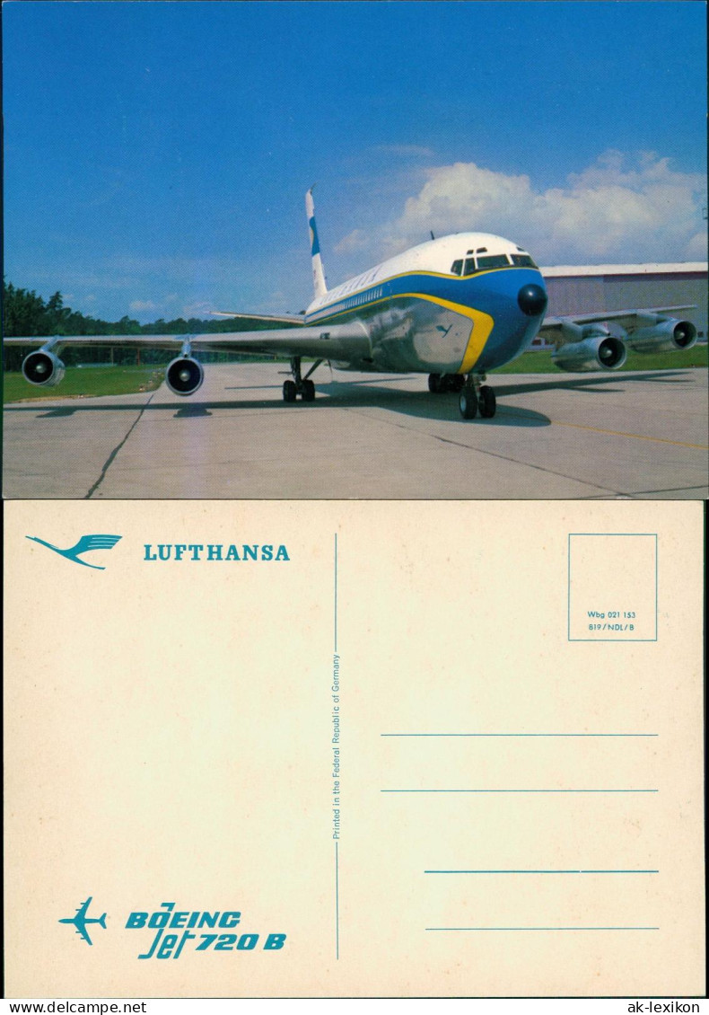 Ansichtskarte  Flugzeug Airplane Avion Jet 720 B LUFTHANSA 1972 - 1946-....: Ere Moderne