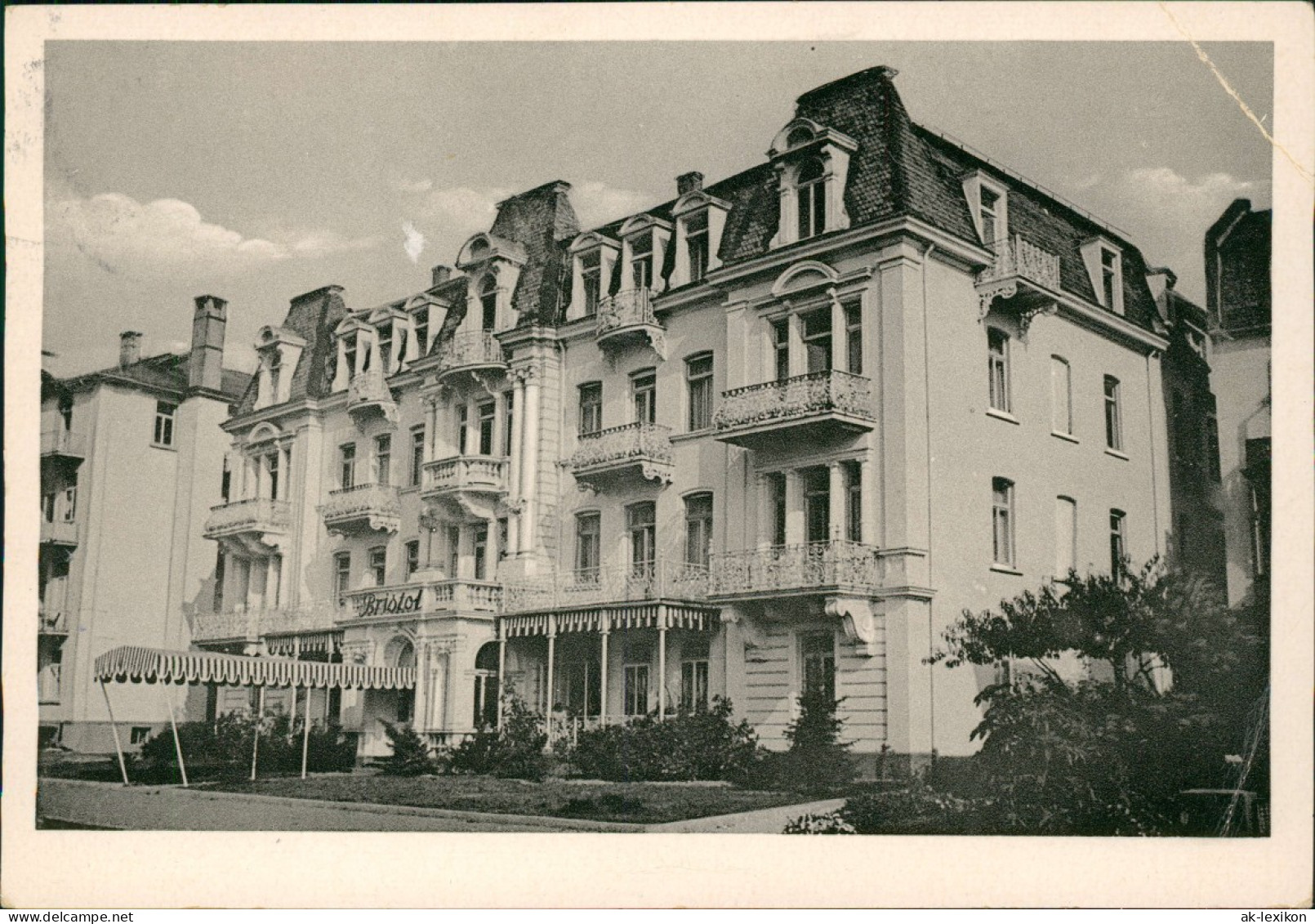 Ansichtskarte Bad Nauheim Hotel Bristol Strassen Ansicht 1950 - Bad Nauheim