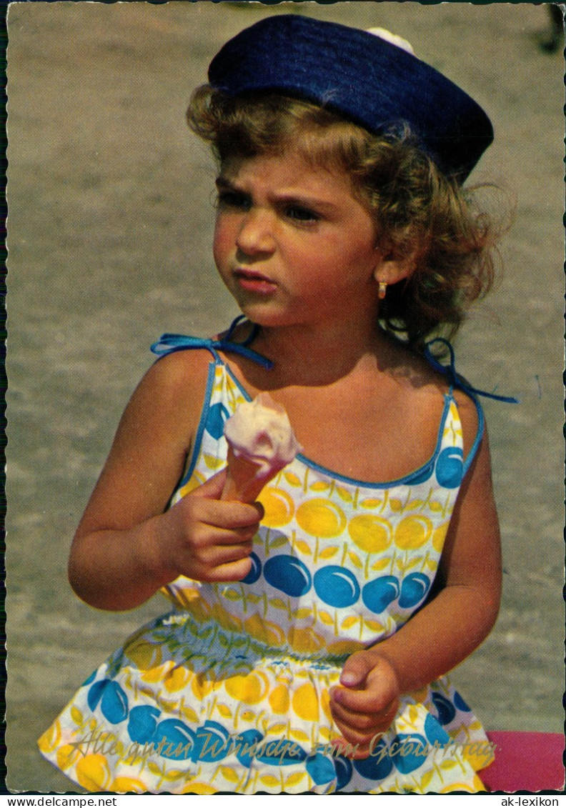 Menschen Soziales Leben (Kinder) Kind Mädchen Mit Eis Eistüte 1970 - Portretten