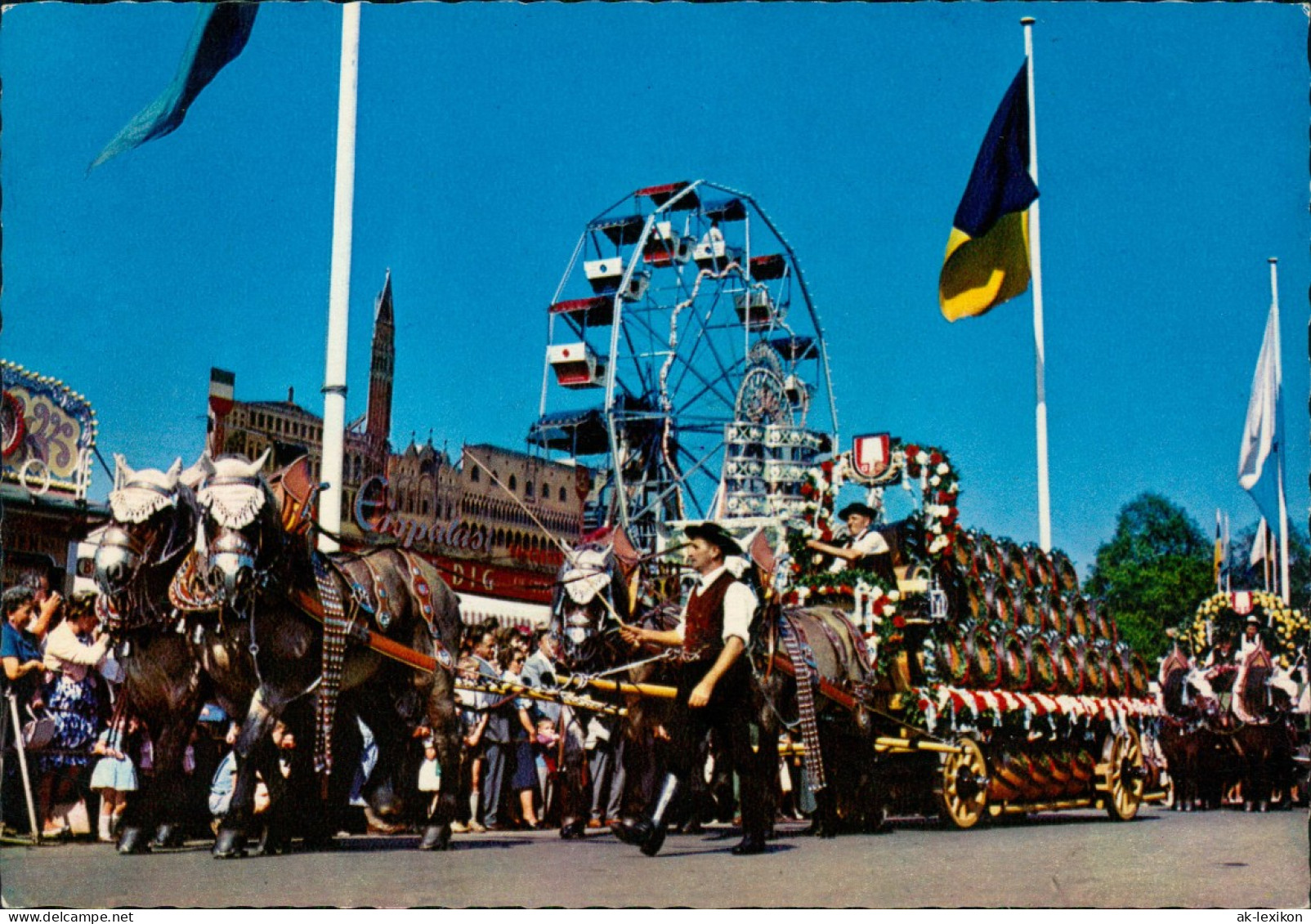 Ansichtskarte München Gruss Vom Oktoberfest Bierwagen 1970 - München