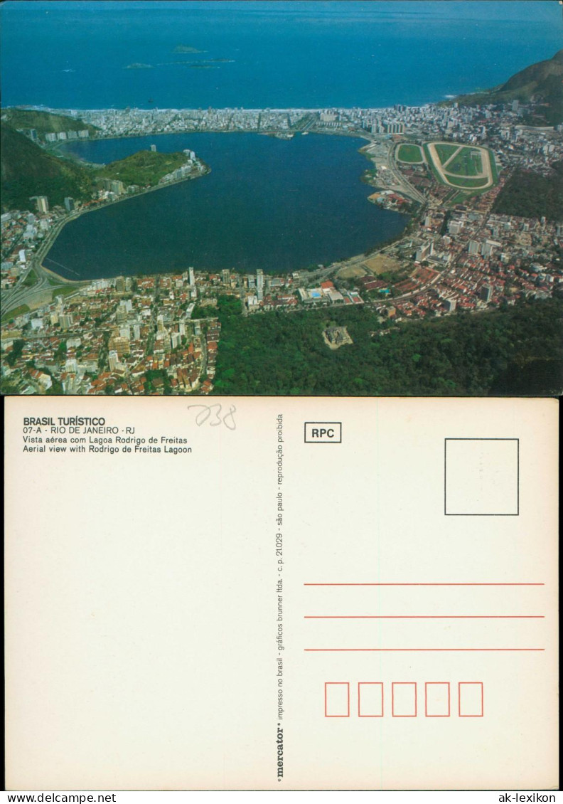 Rio De Janeiro Rio Luftbild Vista Aérea Com Lagoa Rodrigo De Freitas 1970 - Rio De Janeiro