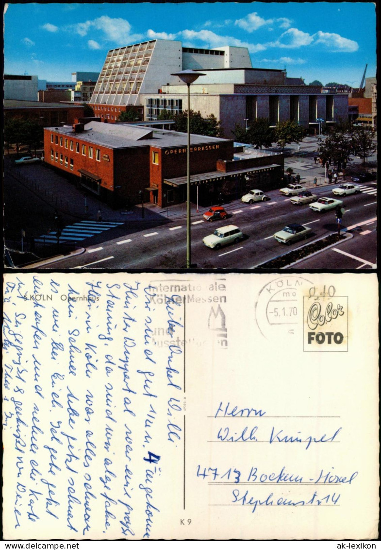 Köln Opernhaus, Straßen Verkehr, Autos U.a. Volkswagen VW Käfer 1970 - Köln