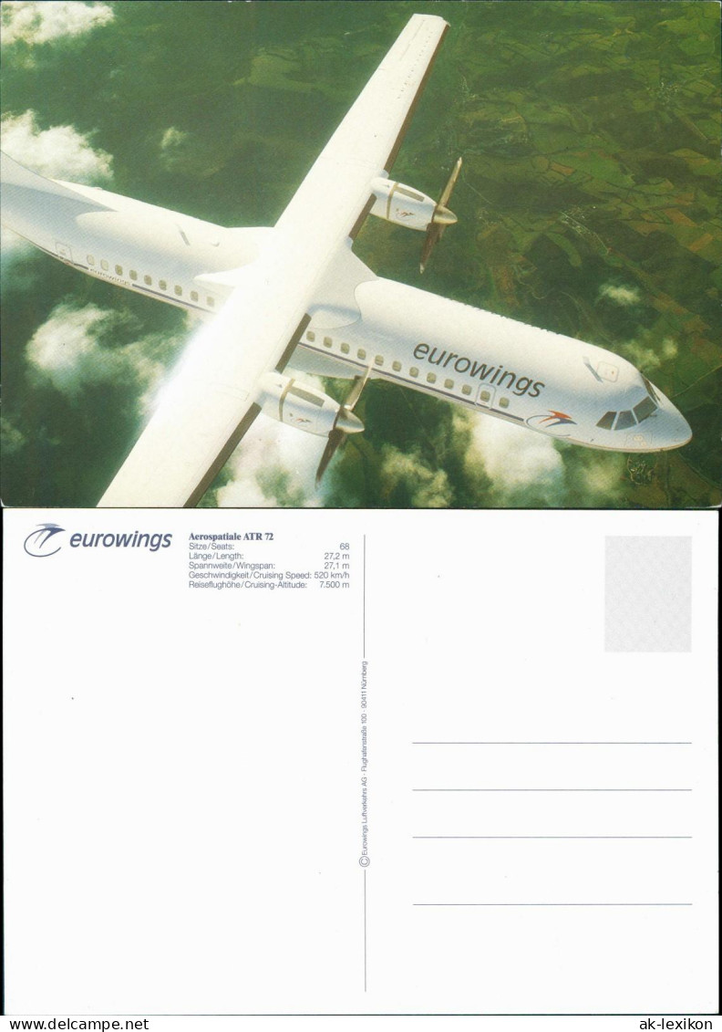 Ansichtskarte  Aerospatiale ATR 72 Flugzeug Airplane Avion Im Flug 2004 - 1946-....: Era Moderna