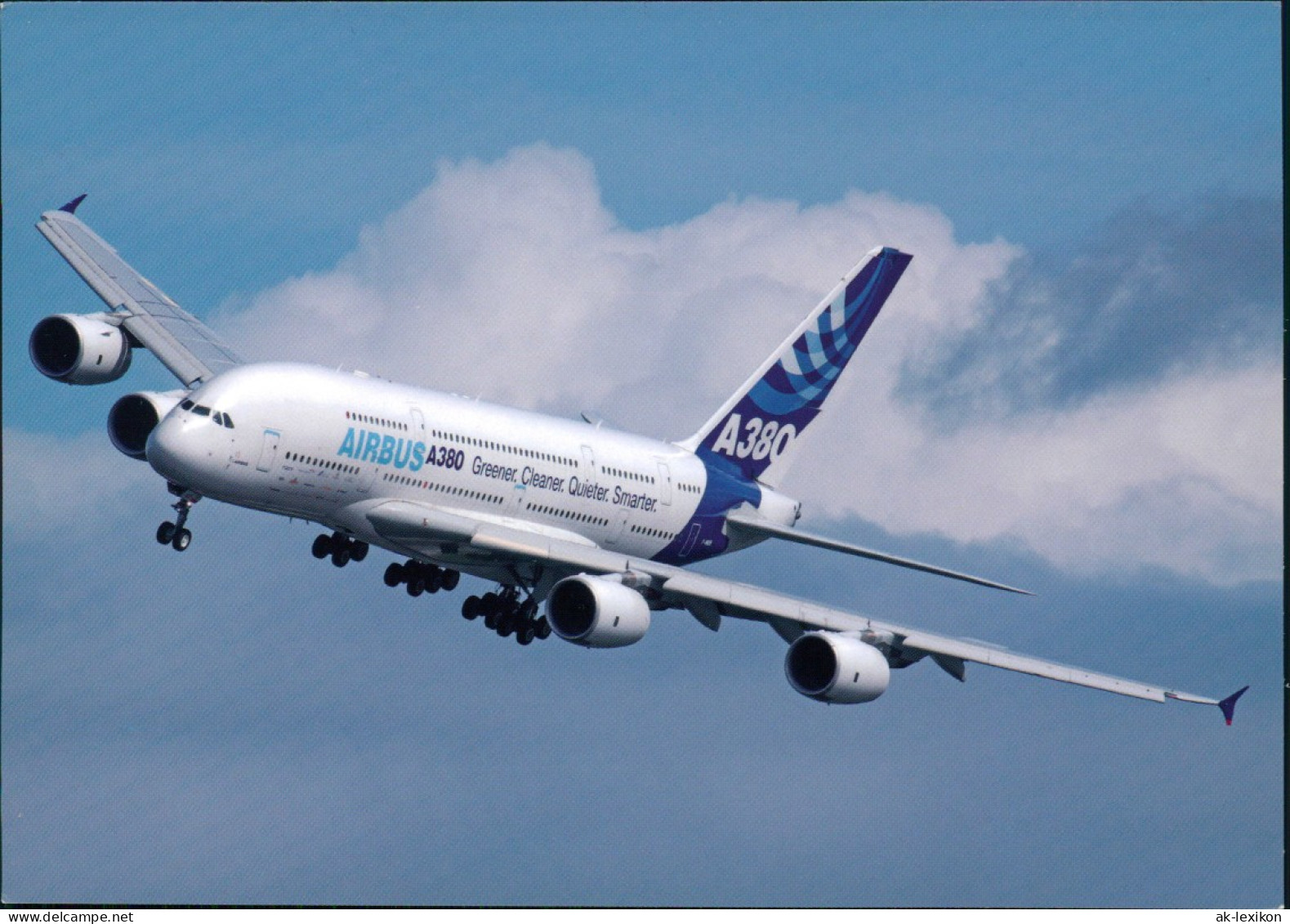 Ansichtskarte  Flugzeug Airplane Avion Airbus A380-800 F-WWOW 2008 - 1946-....: Moderne