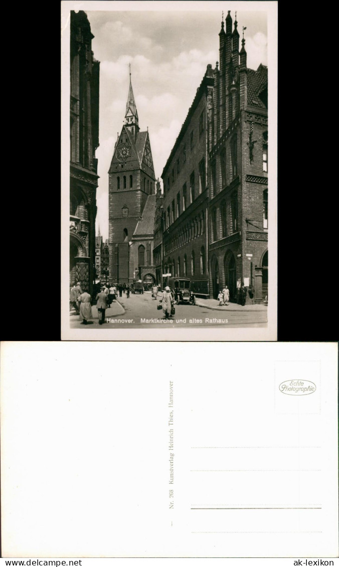 Ansichtskarte Hannover Marktkirche, Autos 1934 - Hannover