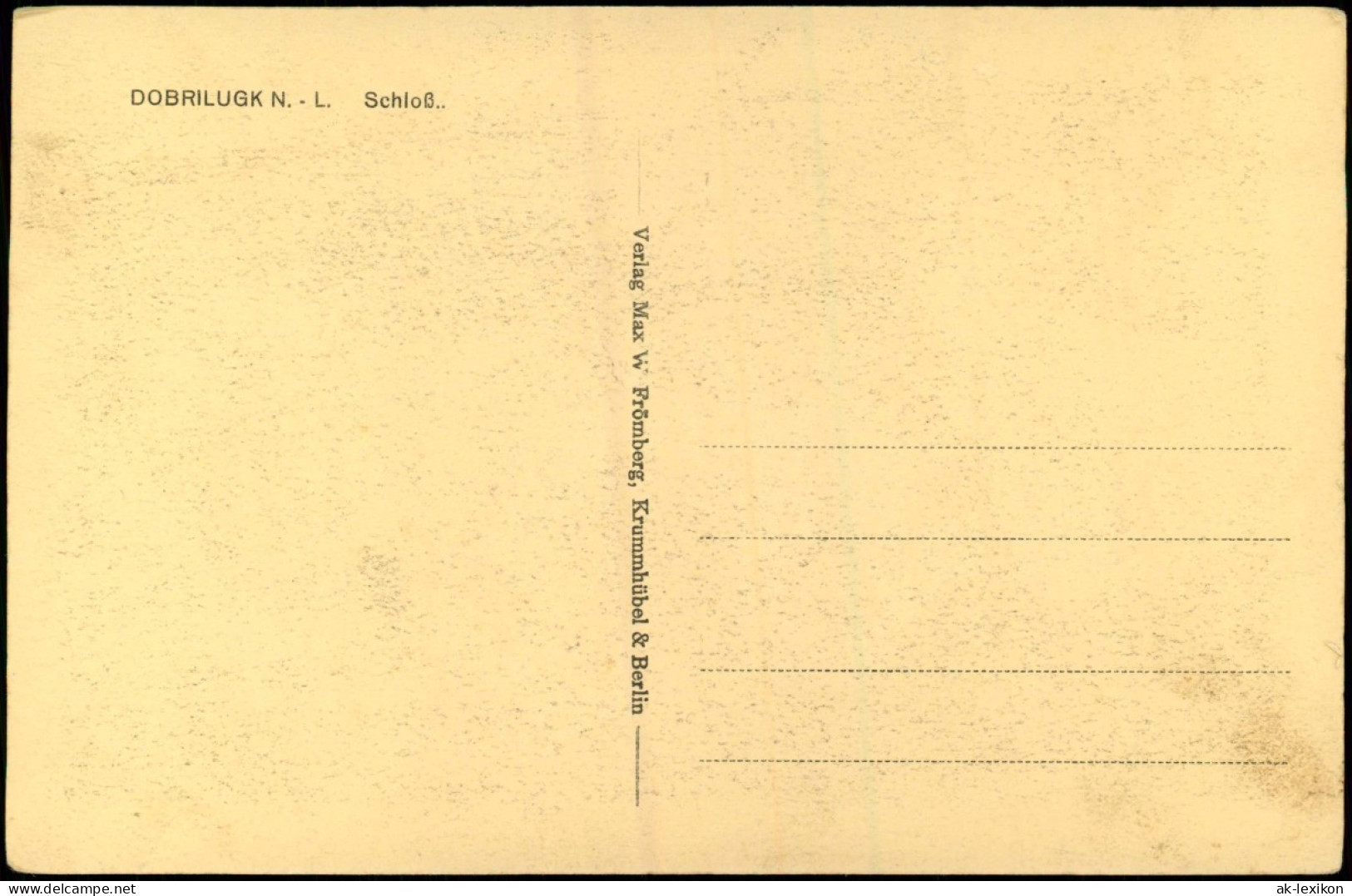 Ansichtskarte Doberlug-Kirchhain Dobrilugk Schloß 1922 - Doberlug-Kirchhain