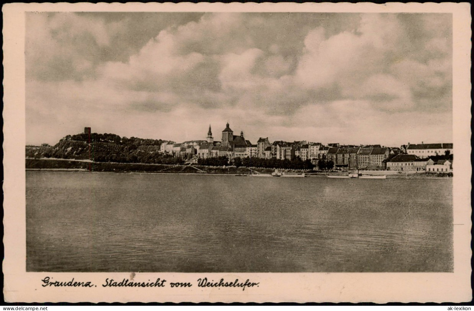 Graudenz Grudziądz Stadtansicht Vom Weichselufer - Fotokarte 1936 - Poland
