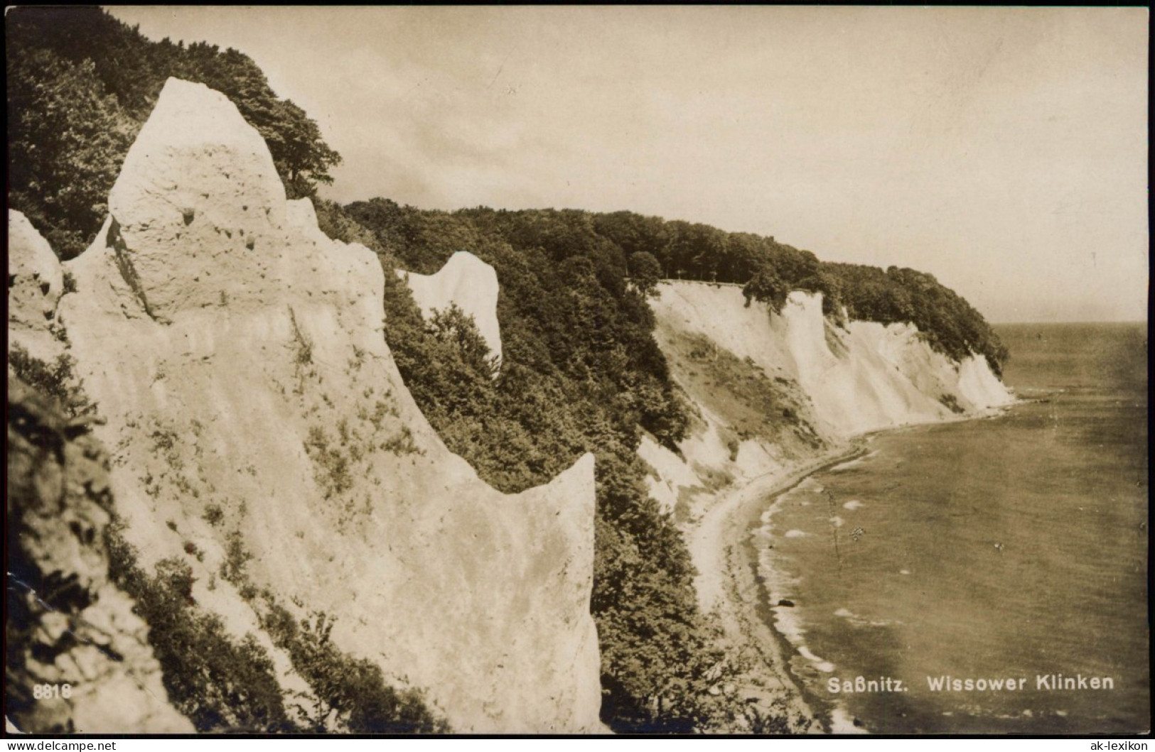 Ansichtskarte Stubbenkammer-Sassnitz Wissower Klinken, Fotokarte 1928 - Sassnitz