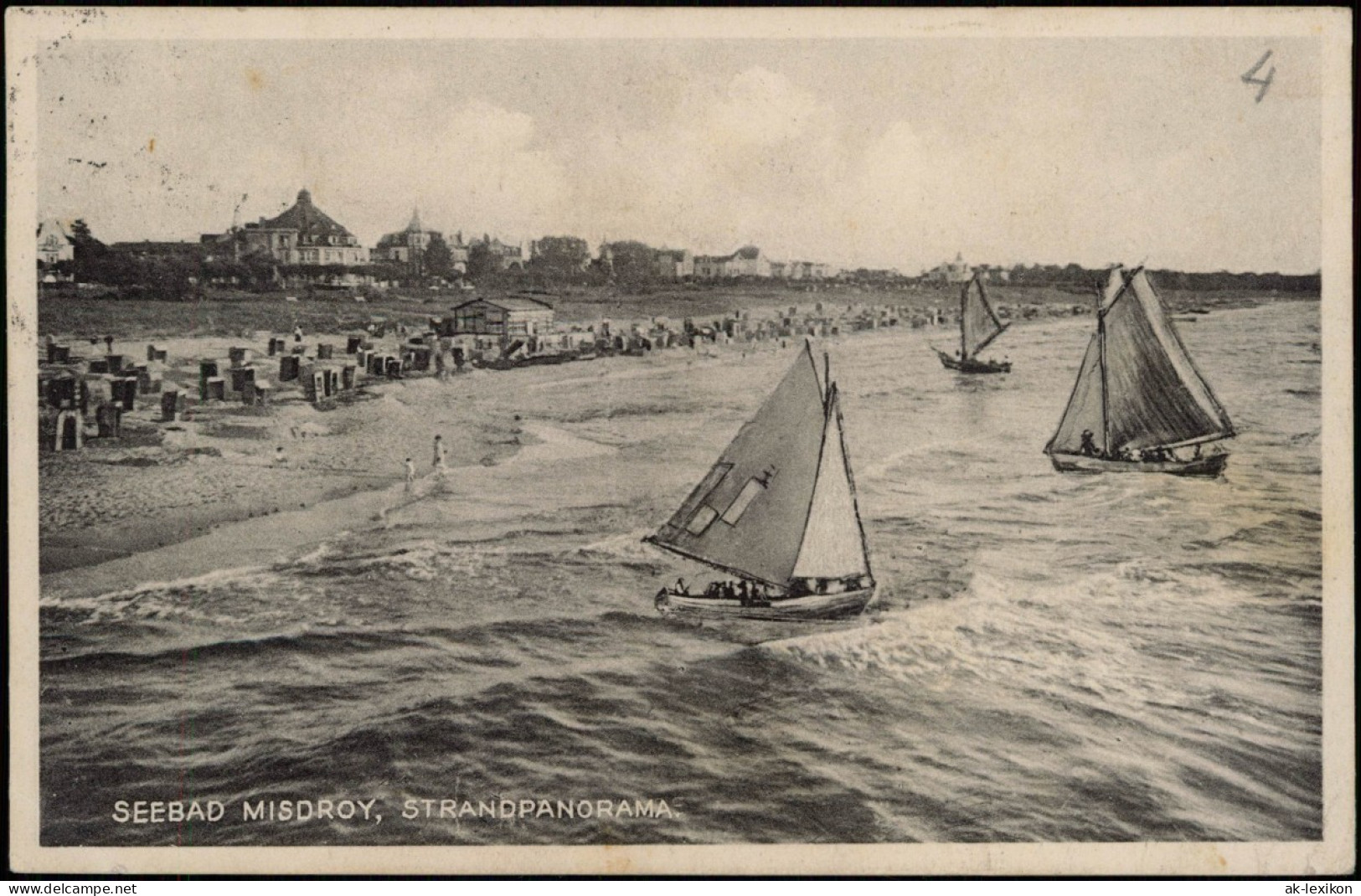 Postcard Misdroy Międzyzdroje Seebad Misdroy Strandpanorama 1930 - Pommern