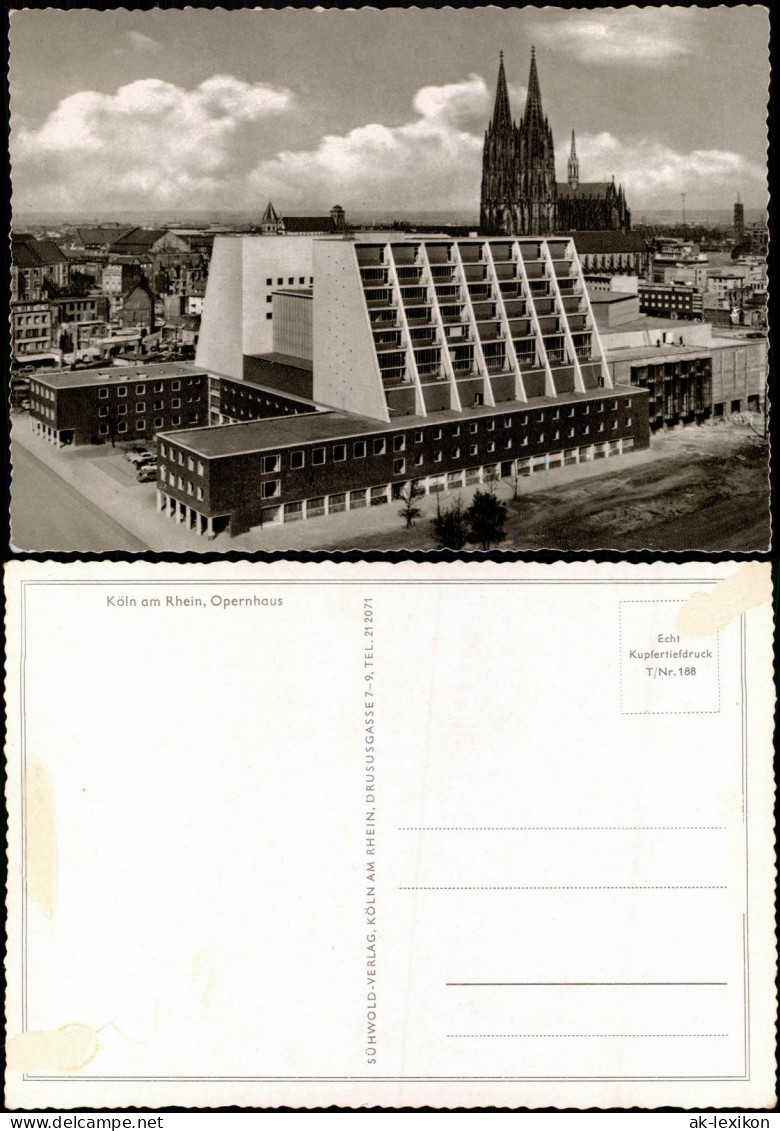 Ansichtskarte Köln Opernhaus Aus Der Vogelschau-Perspektive 1950 - Koeln
