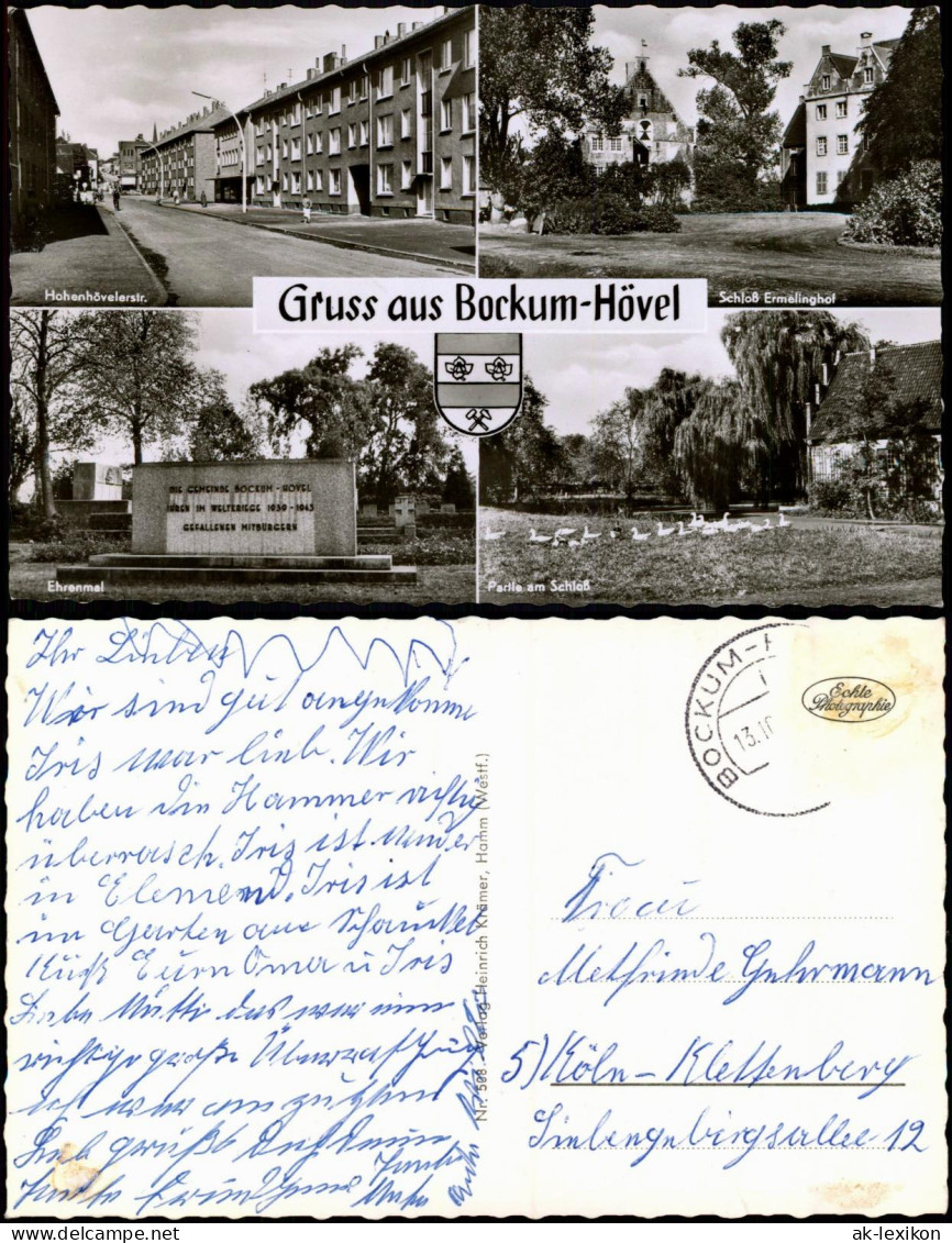 Bockum-Hövel-Hamm (Westfalen) Hohenhövelerstraße, Schloß, Ehrenmal 1964 - Hamm