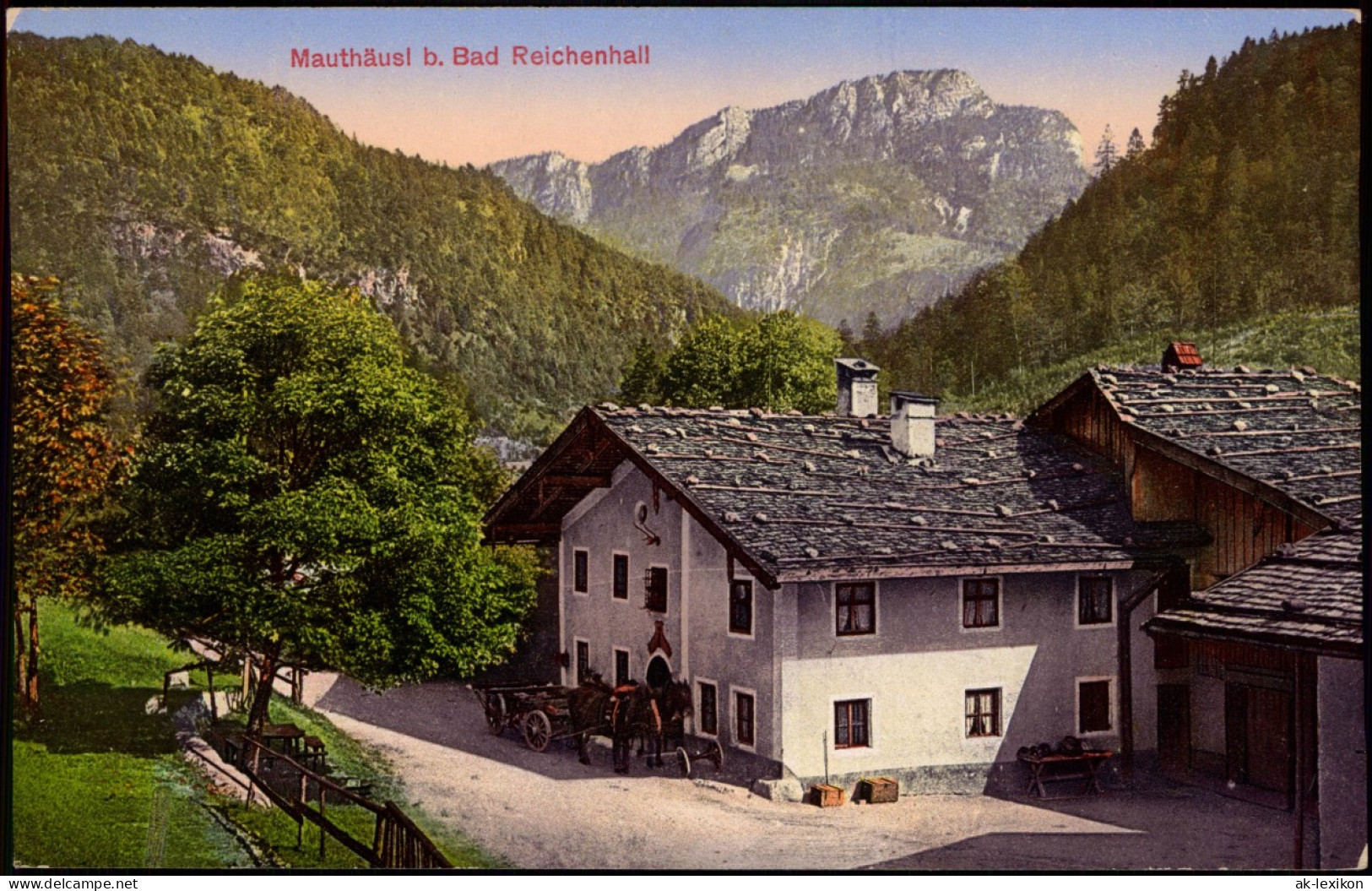 Ansichtskarte Schneizlreuth Mauthäusl, >Pferdefuhrwerk 1912 - Altri & Non Classificati