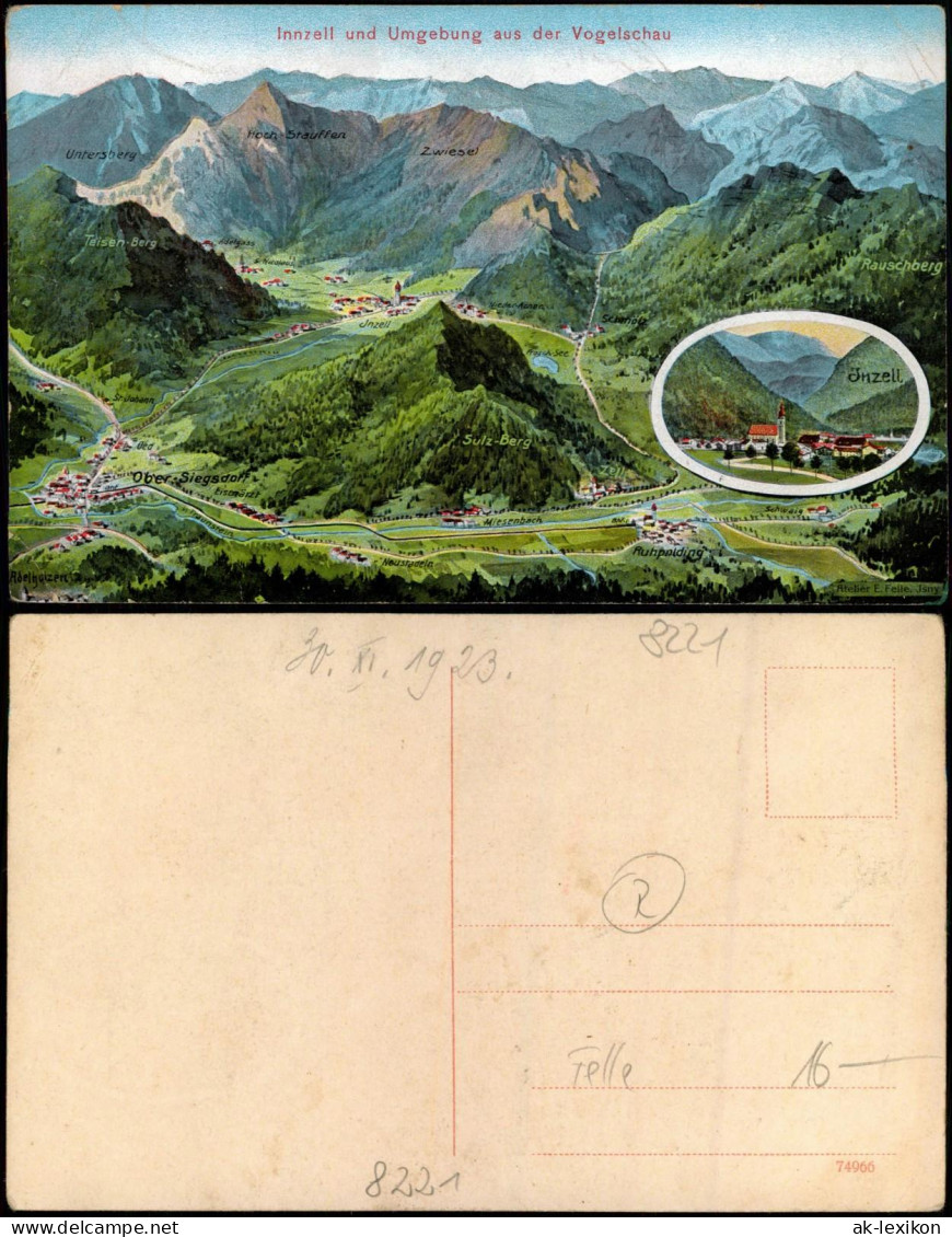 Ansichtskarte Inzell / Obb. Umgebung Aus Der Vogelschau Umland-Ansicht 1910 - Autres & Non Classés