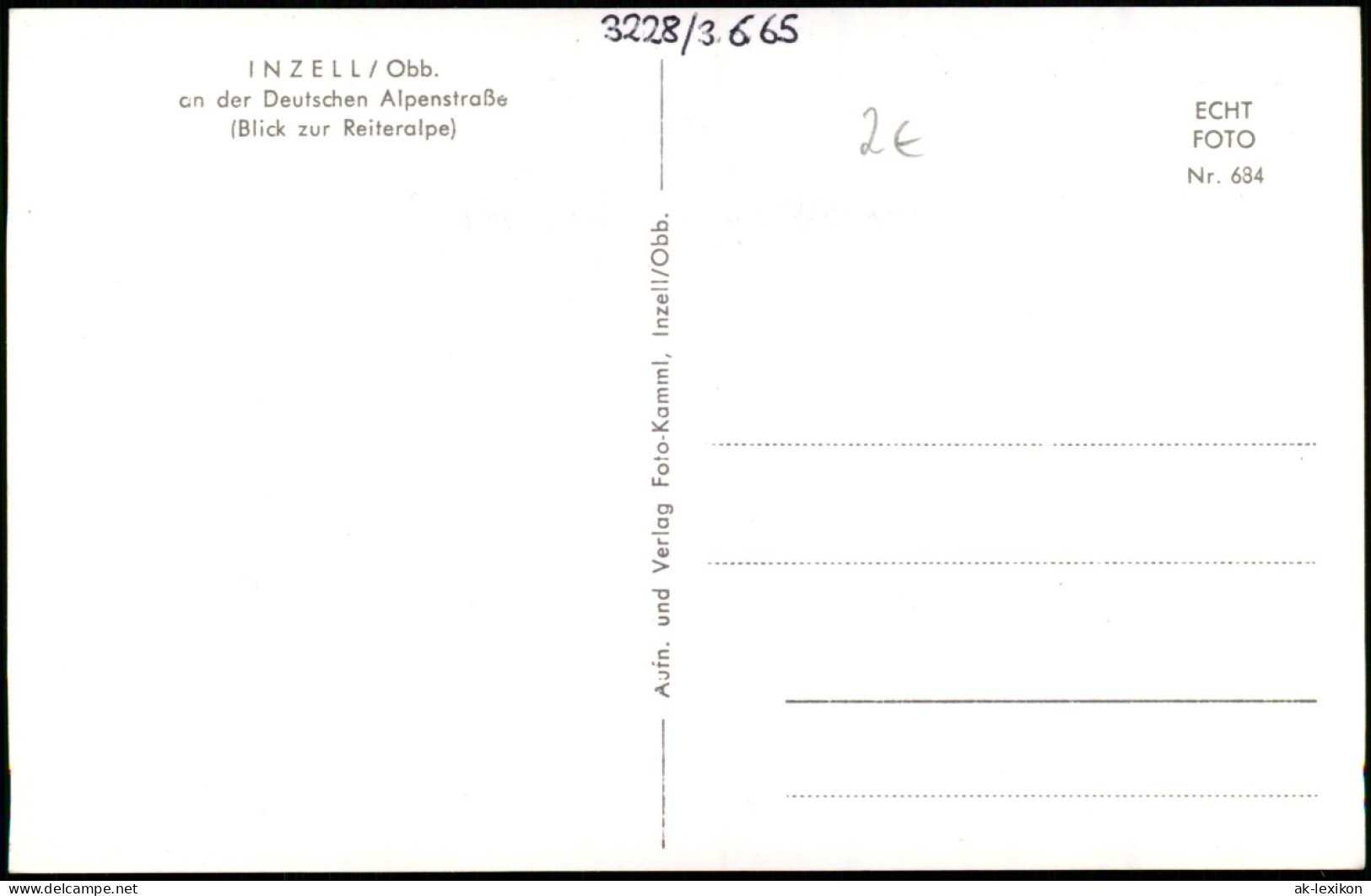 Ansichtskarte Inzell / Obb. Blick Auf Die Stadt 1964 - Autres & Non Classés