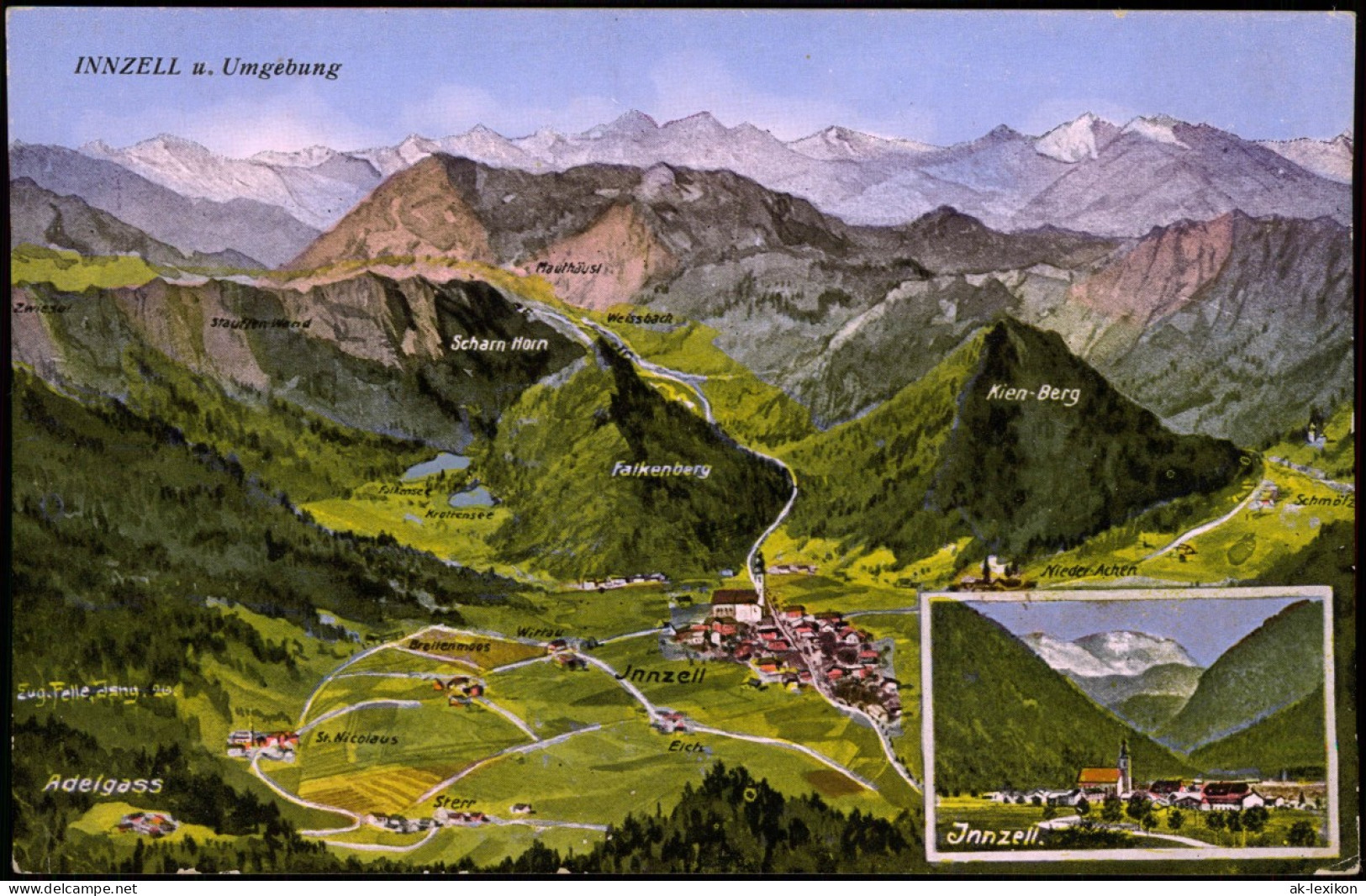 Inzell / Obb. Panorama-Ansicht Mit Berg-Landschaft I.d. Relief-Ansicht 1910 - Autres & Non Classés