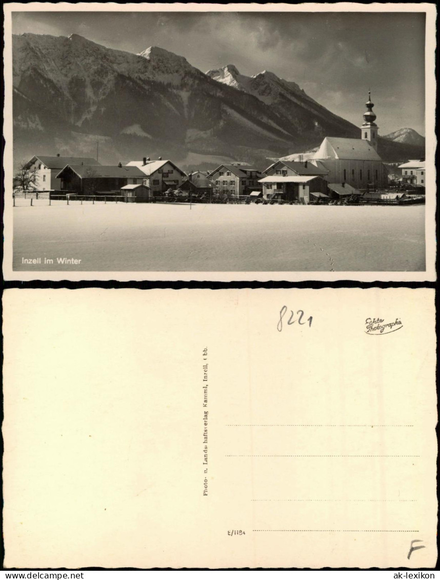 Inzell / Obb. Panorama-Ansicht Winter Tief Verschneiter Ort 1940 - Autres & Non Classés