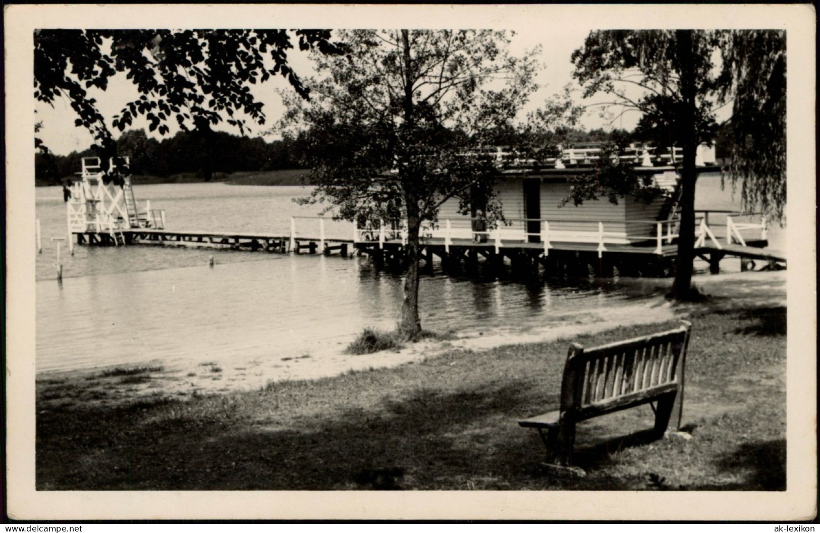 Ansichtskarte Groß Köris Badeanstalt Strandbad Zur DDR-Zeit 1958 - Otros & Sin Clasificación