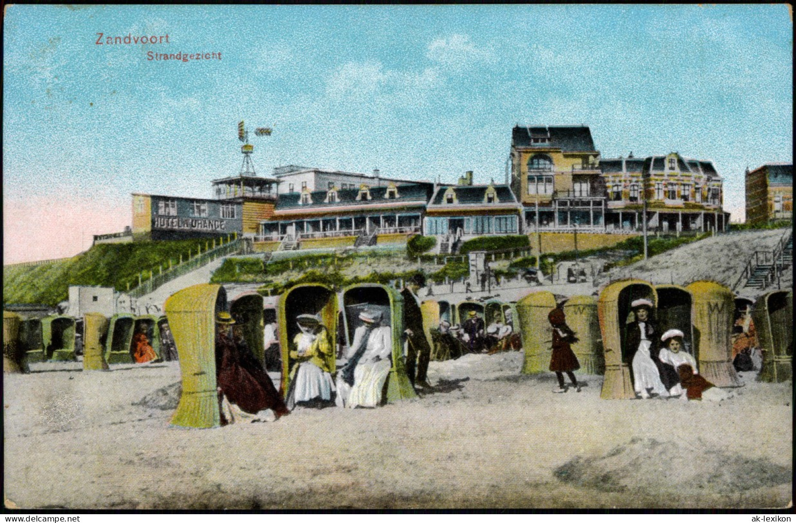 Postkaart Zandvoort Strand Strandgezicht 1910 - Zandvoort