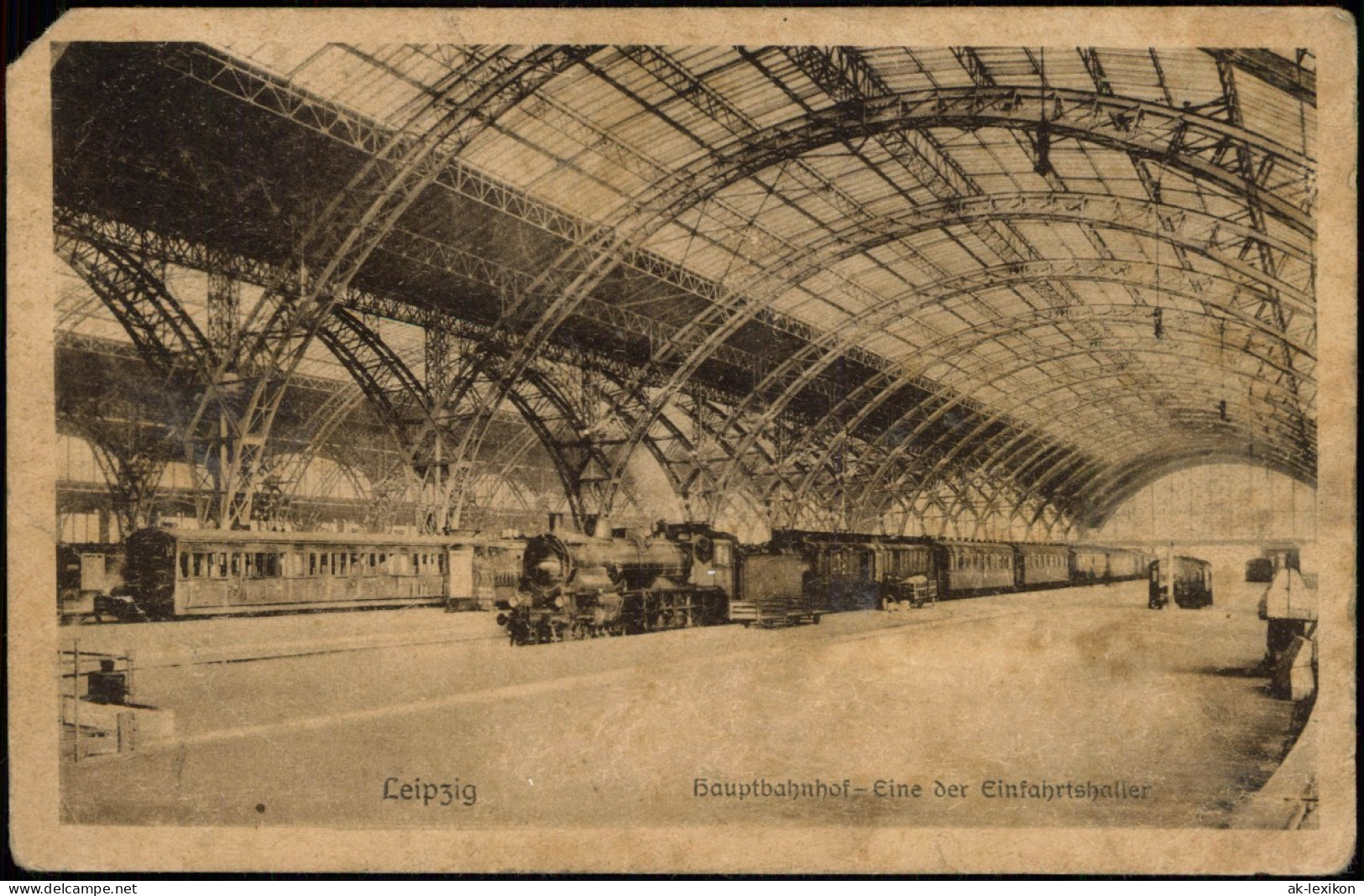 Ansichtskarte Leipzig Eine Der Einfahrtshalle Hauptbahnhof Dampflokomotive 196 - Leipzig