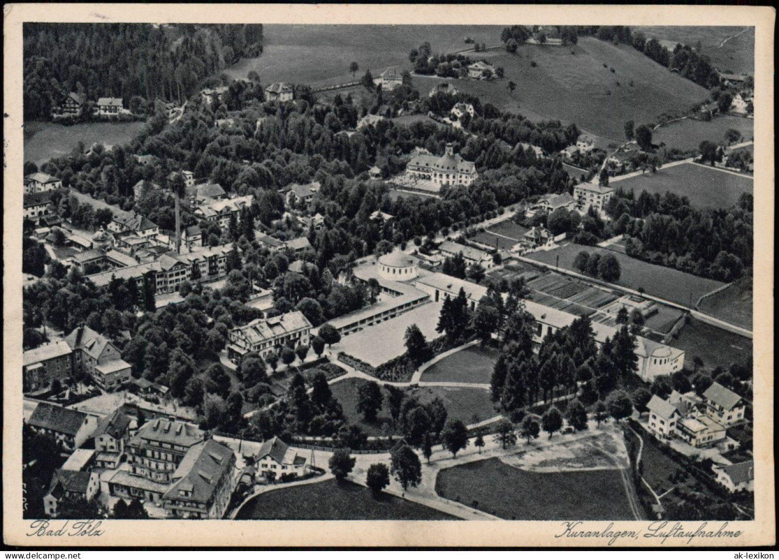 Ansichtskarte Bad Tölz Luftbild Kuranlagen, Luftaufnahme 1937 - Bad Tölz