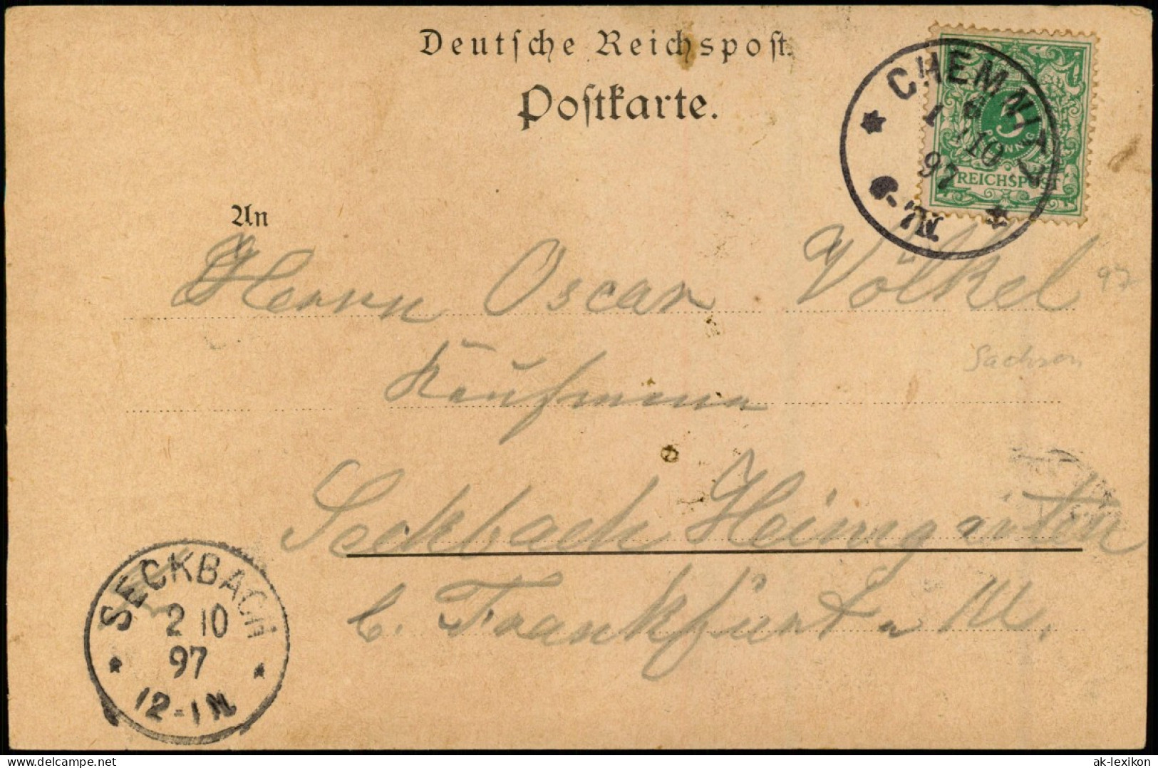 Ansichtskarte Schönau-Chemnitz Wintergarten, Tropfsteingrotten-Saal 1897 - Chemnitz