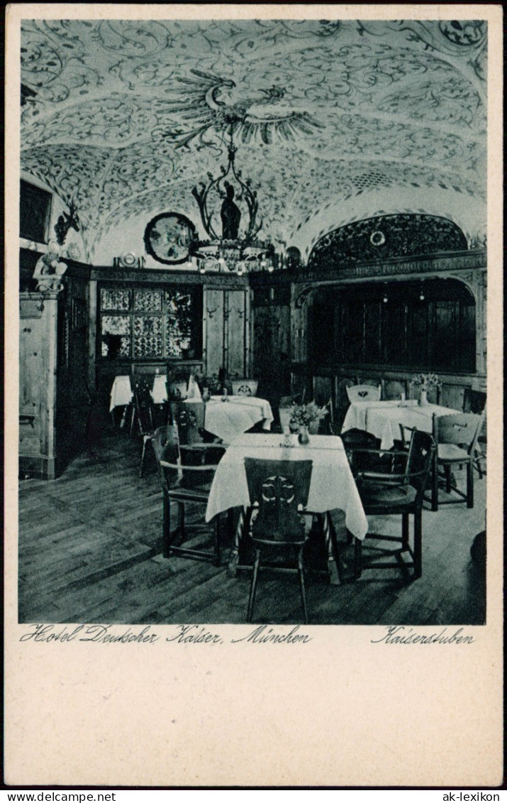 Ansichtskarte München Hotel Deutscher Kaiser, Stube - Innenansicht 1929 - München