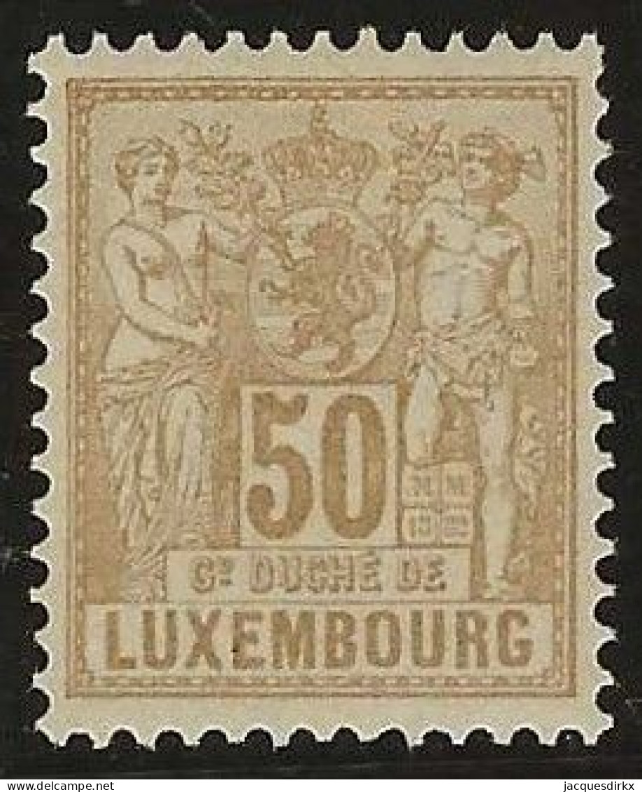 Luxembourg  .  Y&T .   56    .   * VLH .    Neuf Avec Gomme Et Une Trace Tres Légère D'une Charnière - 1882 Allegory