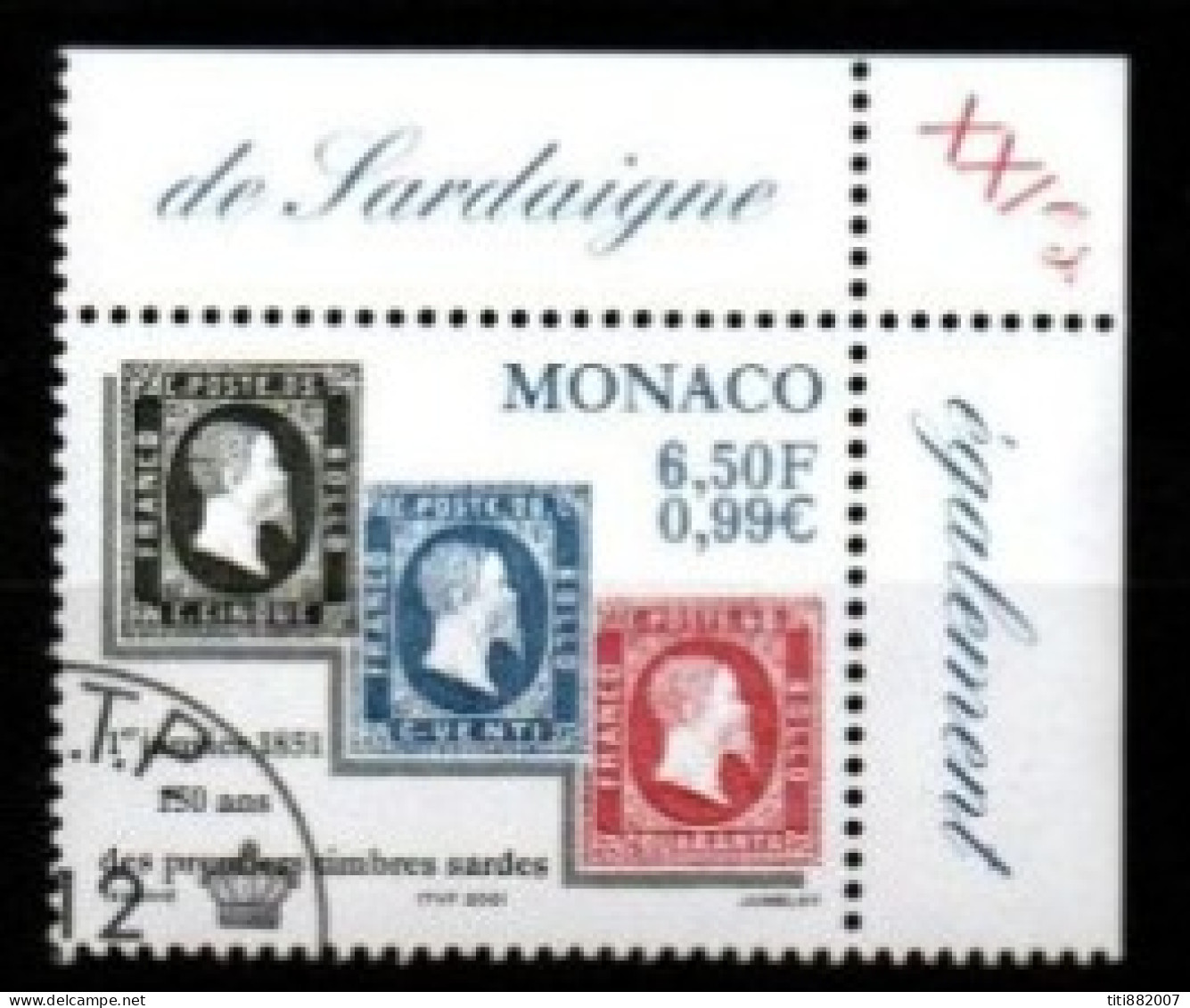 MONACO   -  2000.  Y&T N° 2283 Oblitéré .  1er Timbres Sardes - Used Stamps