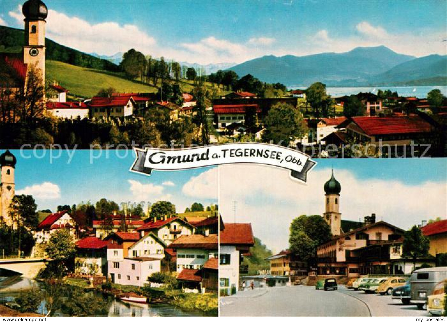 72929994 Gmund Tegernsee Panorama Teilansicht Strassenpartie Gmund A.Tegernsee - Autres & Non Classés