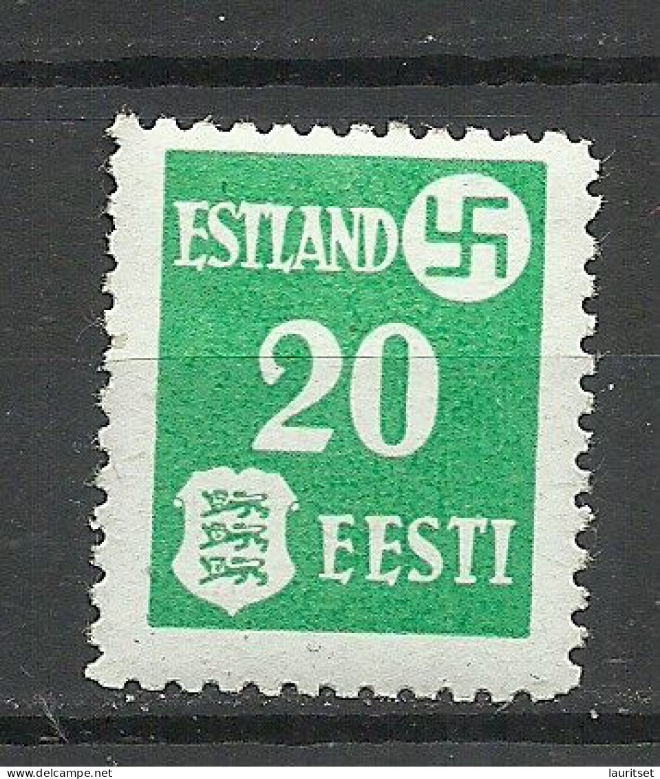 ESTLAND Estonia 1941 Michel 2 X Tartu Dorpat MNH - Occupazione 1938 – 45