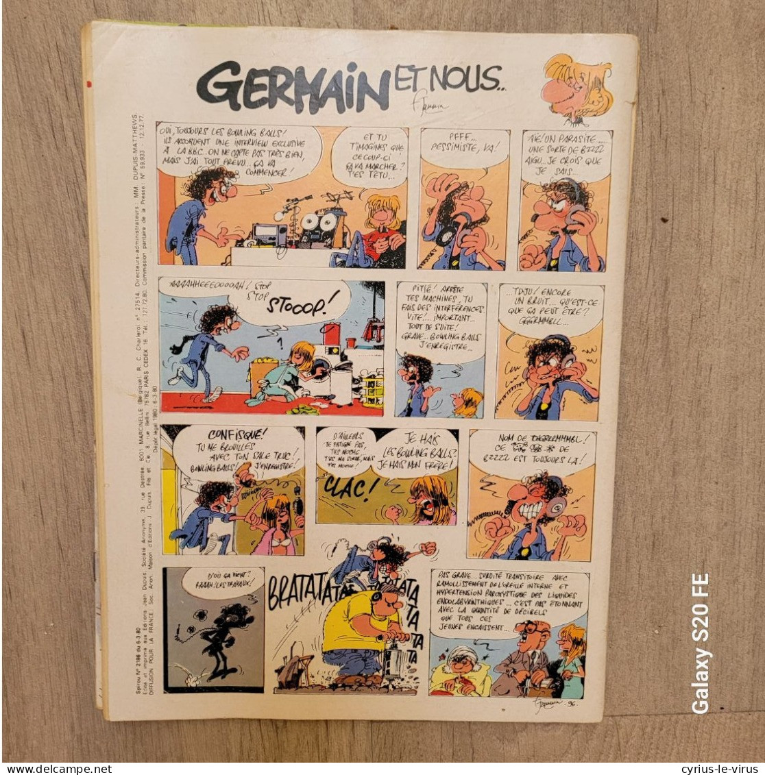 Magazines Spirou  ** Germain Et Nous - Spirou Magazine