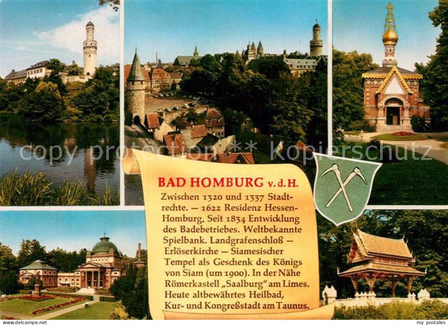 72929643 Bad Homburg Schloss Spielbank Erloeserkirche Siamesischer Tempel Saalbu - Bad Homburg