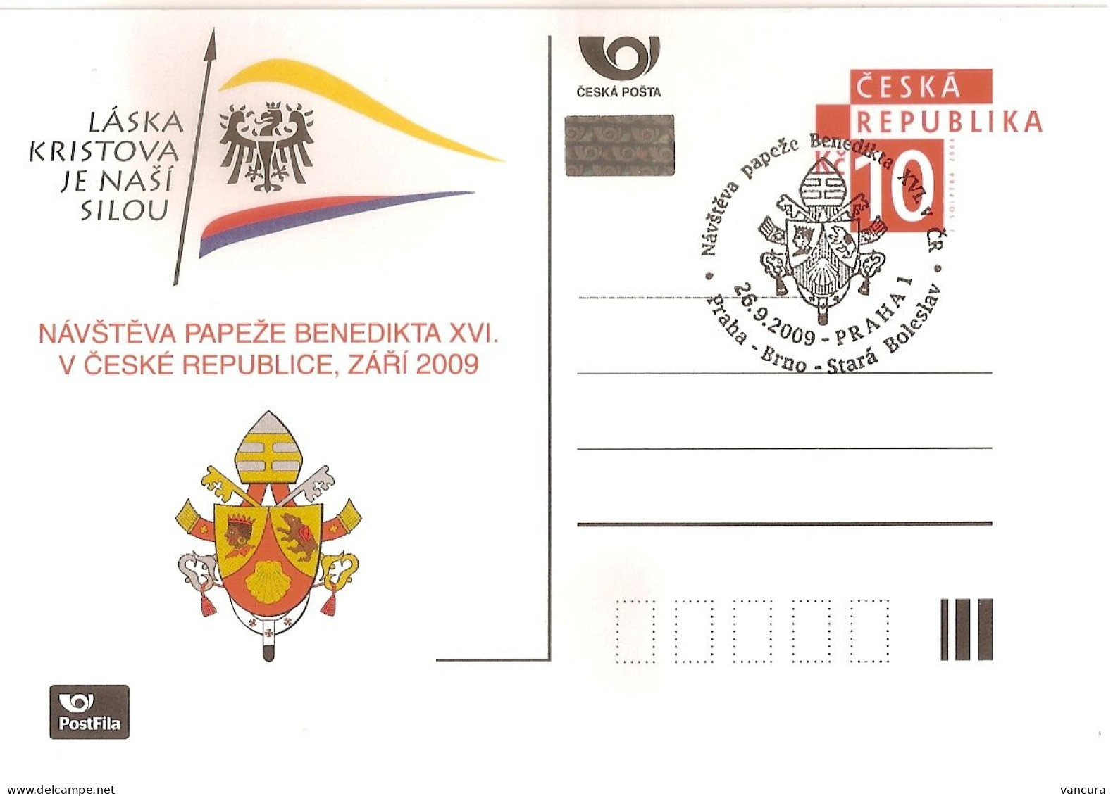 CDV A 169 Czech Republic - Visit Of Benedict XVI 2009 - Popes