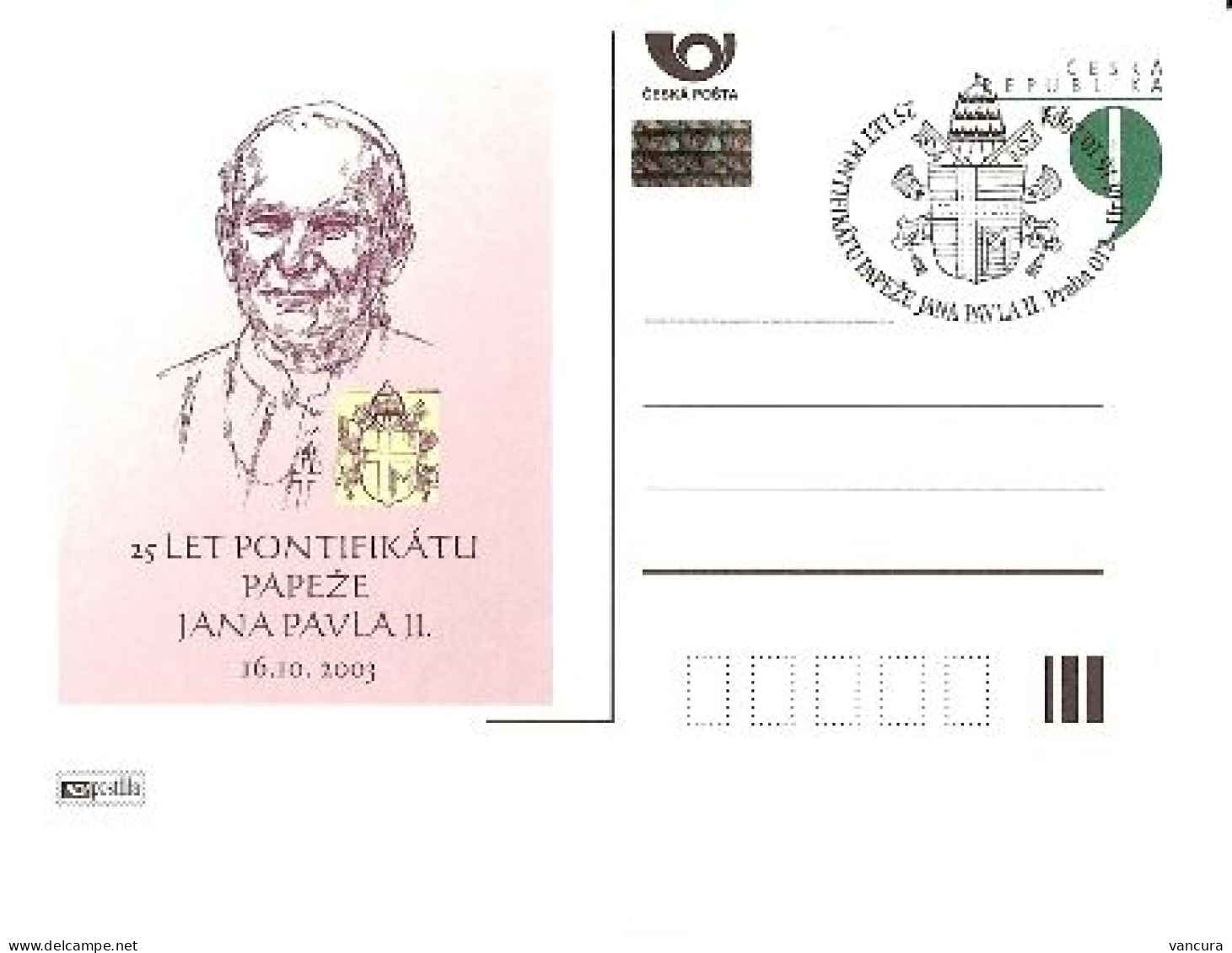 CDV A 93 Czech Republic John Paul II. 25 Years Of Pontificate 2003 - Papi